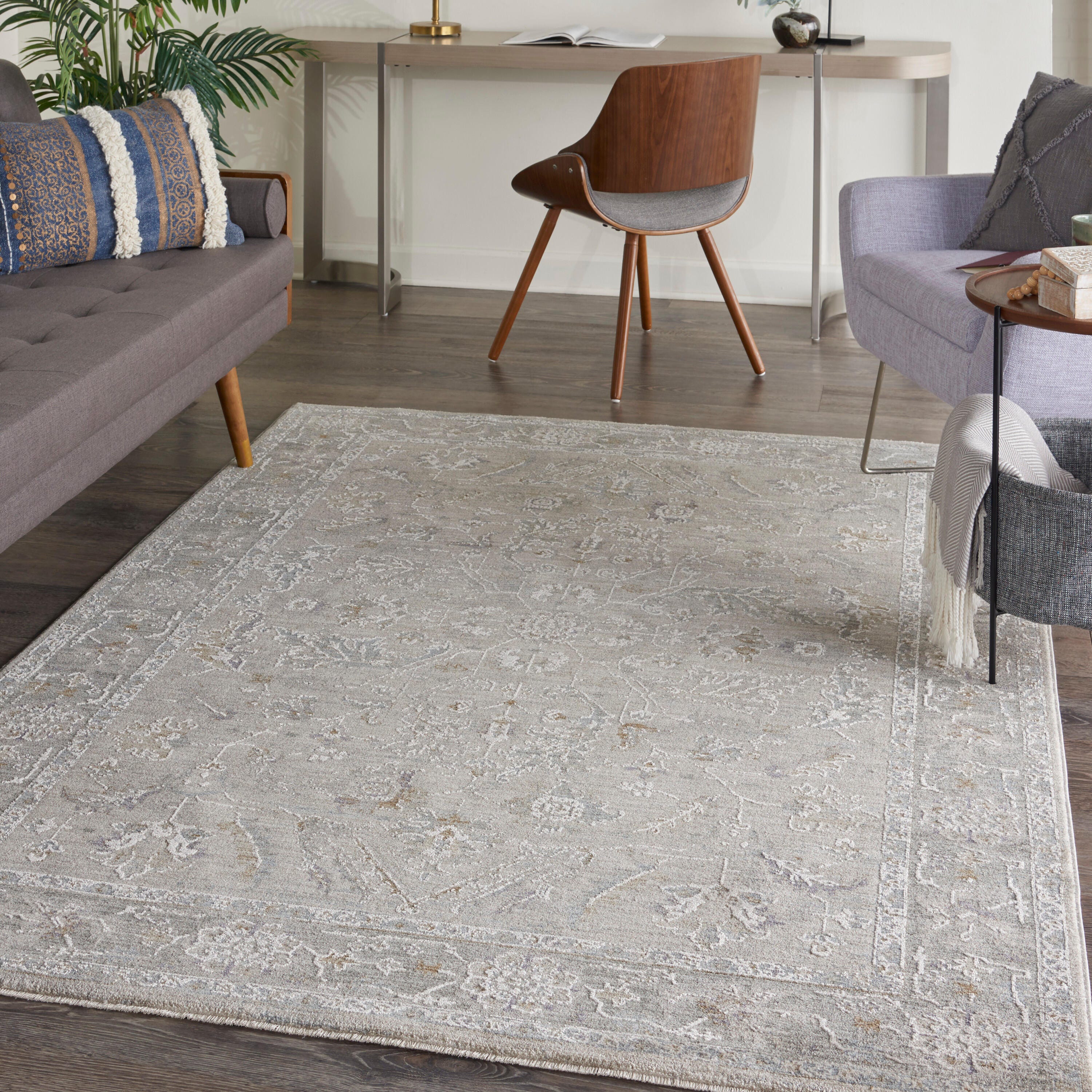 Nourison Home Infinite Antique 5'3" x 7'8" Area Rug, Gray, rollover