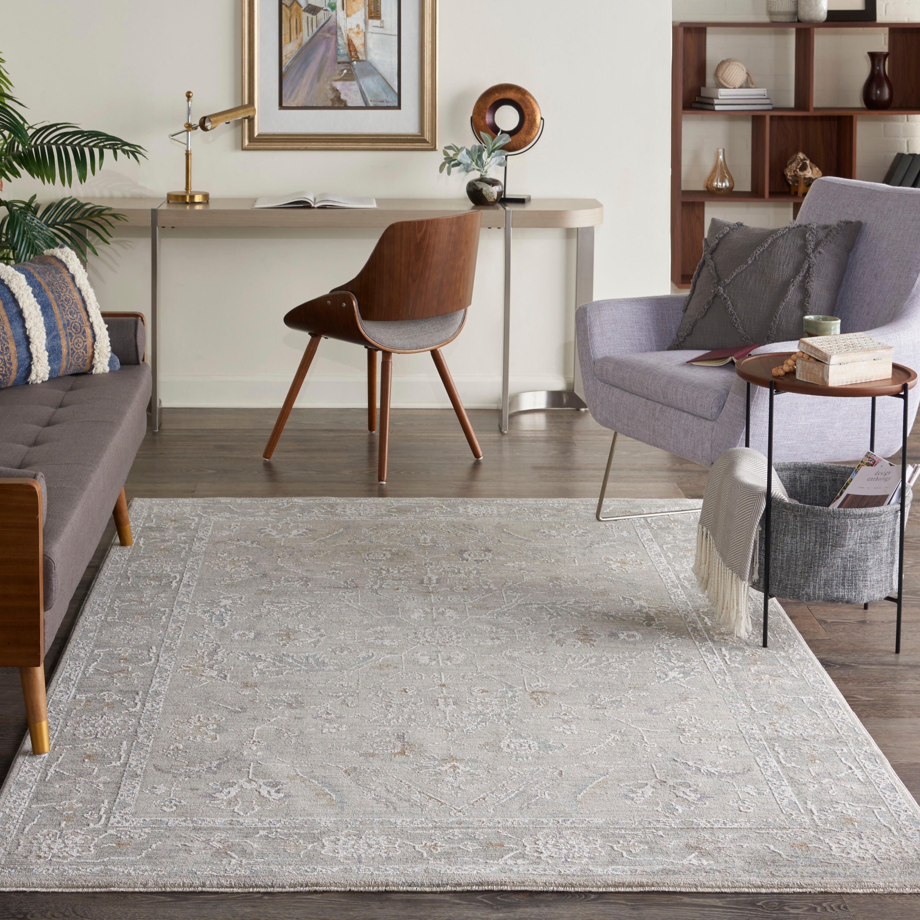 Nourison Home Infinite Antique 5'3" x 7'8" Area Rug, Gray, large
