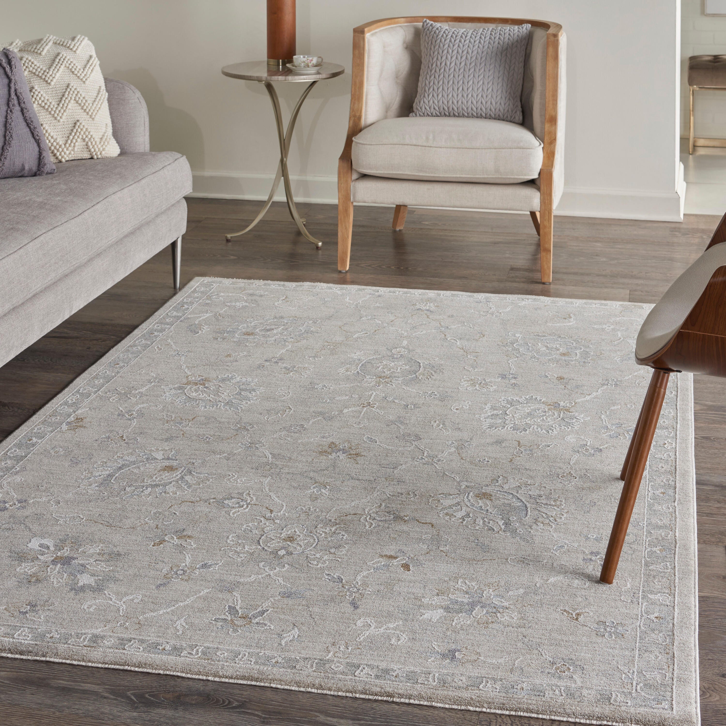 Nourison Home Infinite Classic 5'3" x 7'8" Area Rug, Light Gray/Tan, rollover