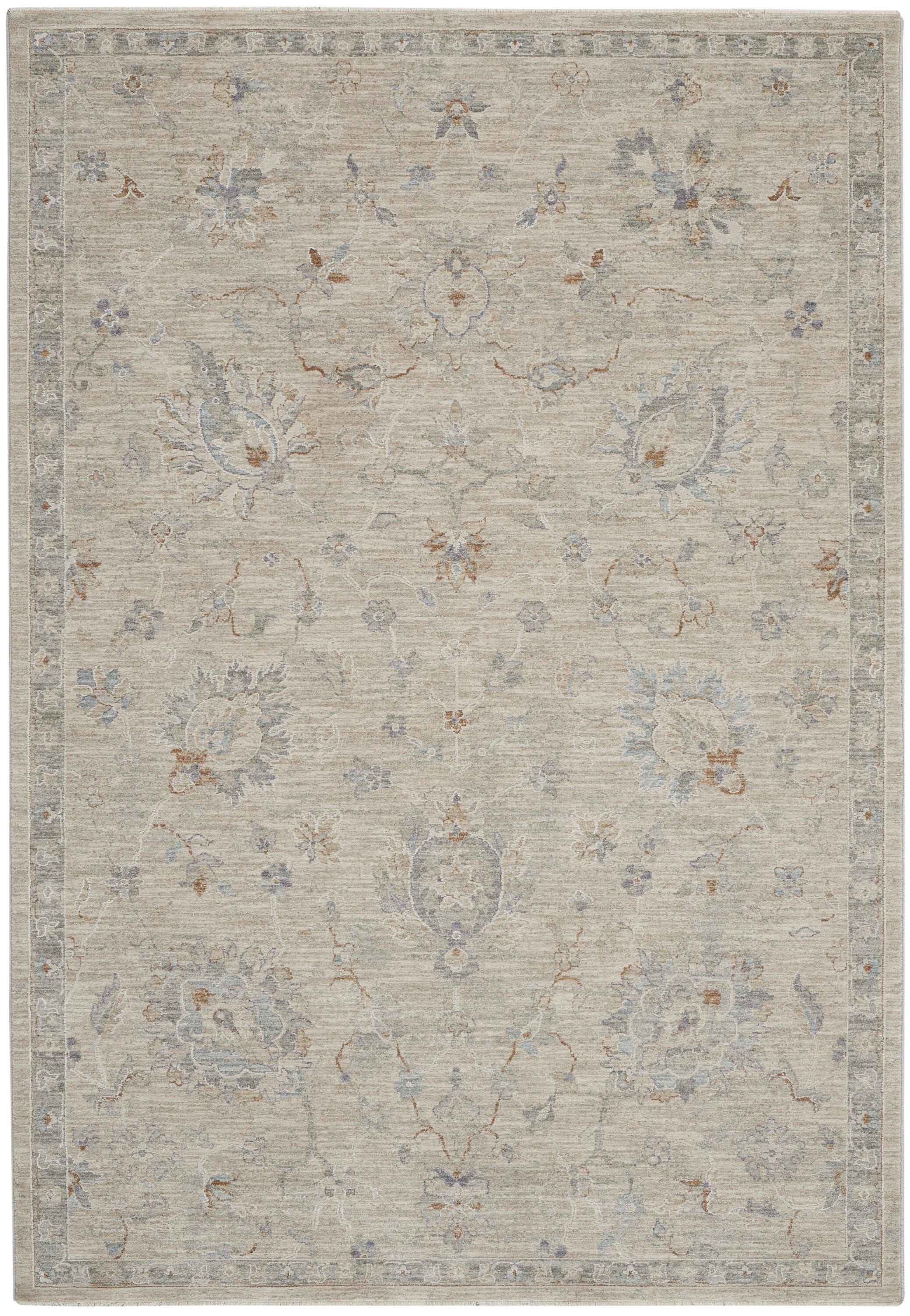 Nourison Home Infinite Classic 5'3" x 7'8" Area Rug, Light Gray/Tan, large