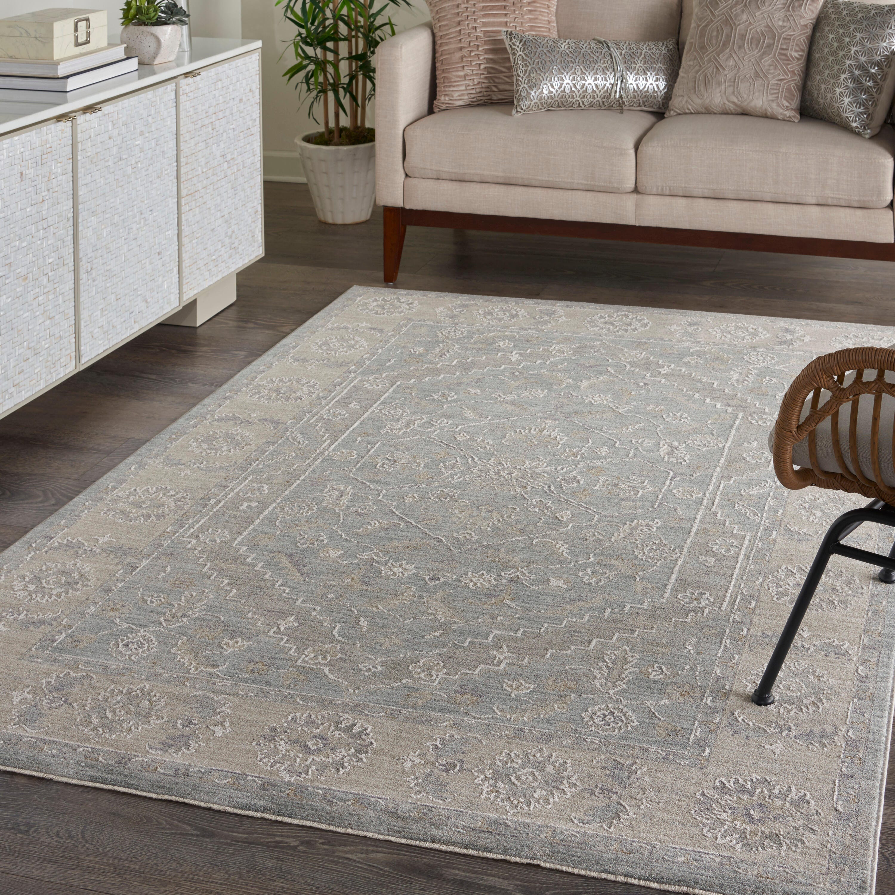 Nourison Home Infinite Motif 5'3" x 7'8" Area Rug, Blue, large