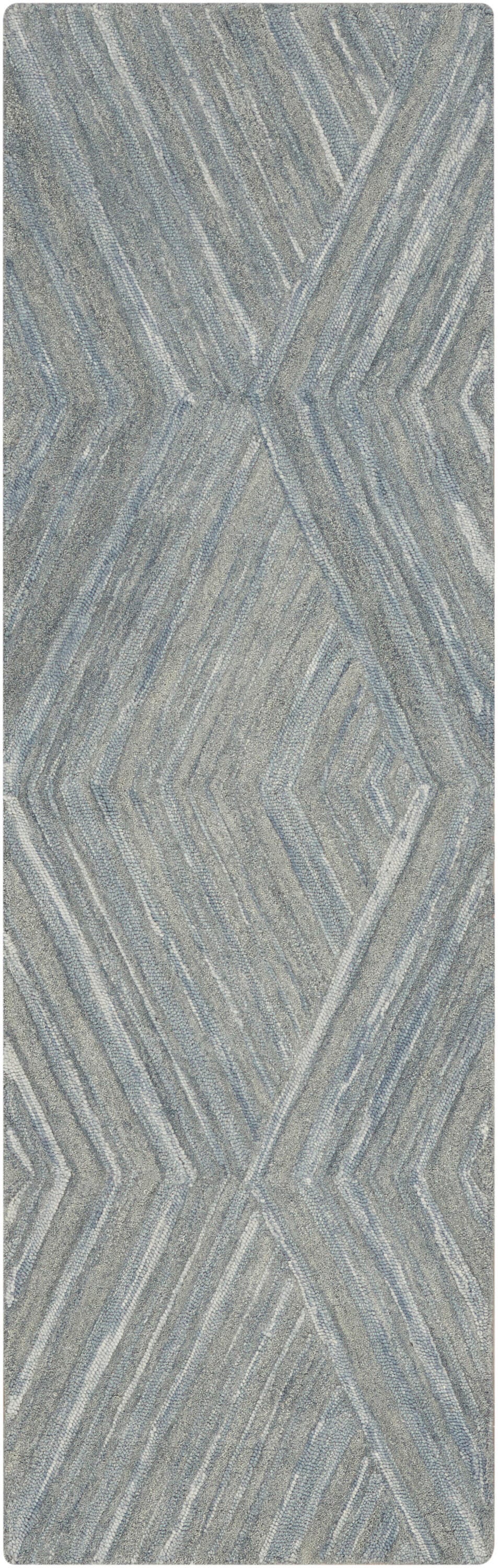 Nourison Home Graceful 2'3" x 7'6" Runner Rug, Blue, large