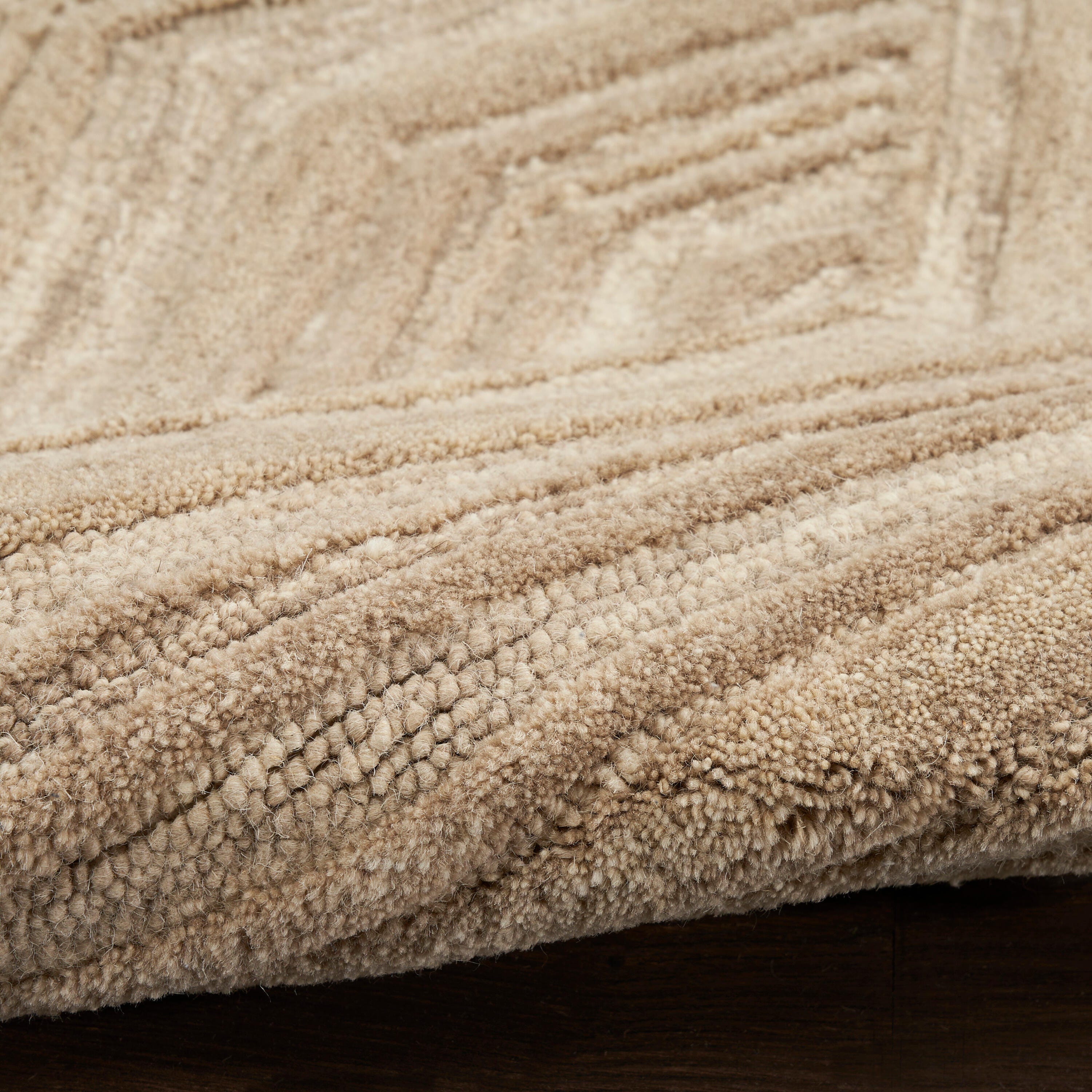 Nourison Home Graceful Geometric 3'9" x 5'9' Accent Rug, Taupe, large