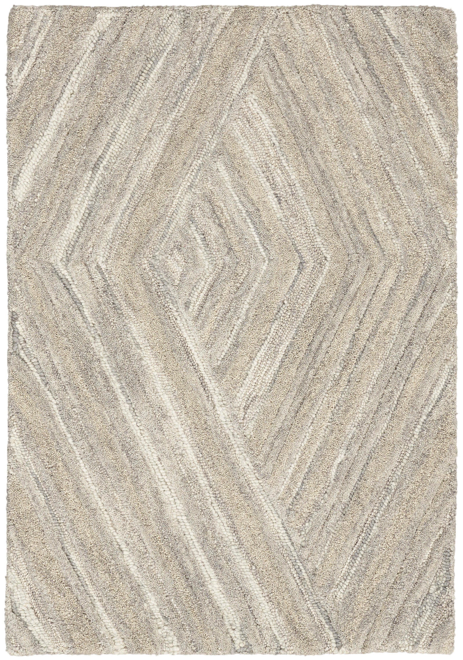 Nourison Home Graceful Geometric 3'9" x 5'9' Accent Rug, Gray, large