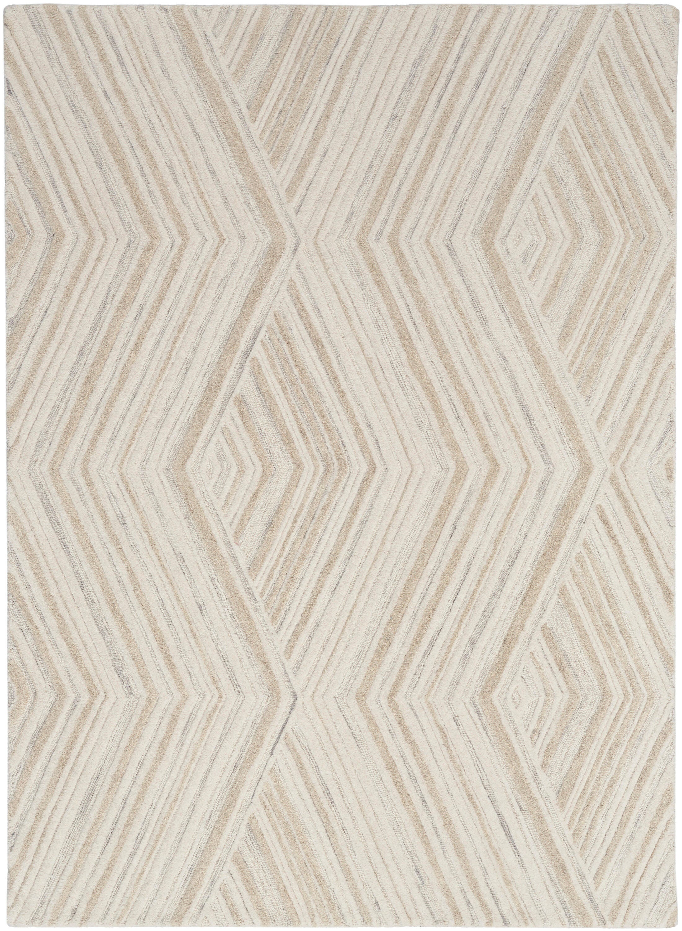 Nourison Home Graceful Textured 5'3" x 7'3" Area Rug, Ivory, large