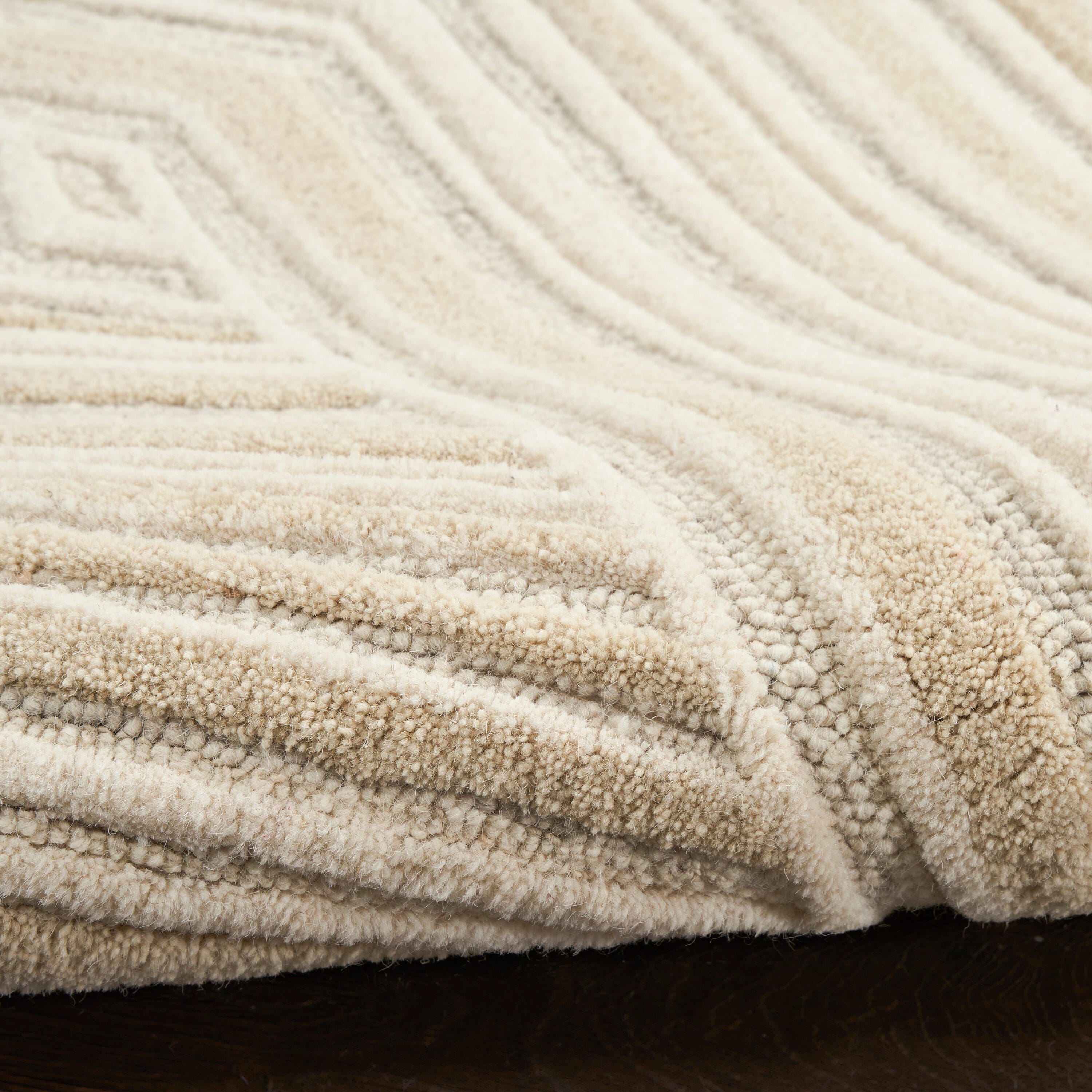 Nourison Home Graceful Textured 5'3" x 7'3" Area Rug, Ivory, large