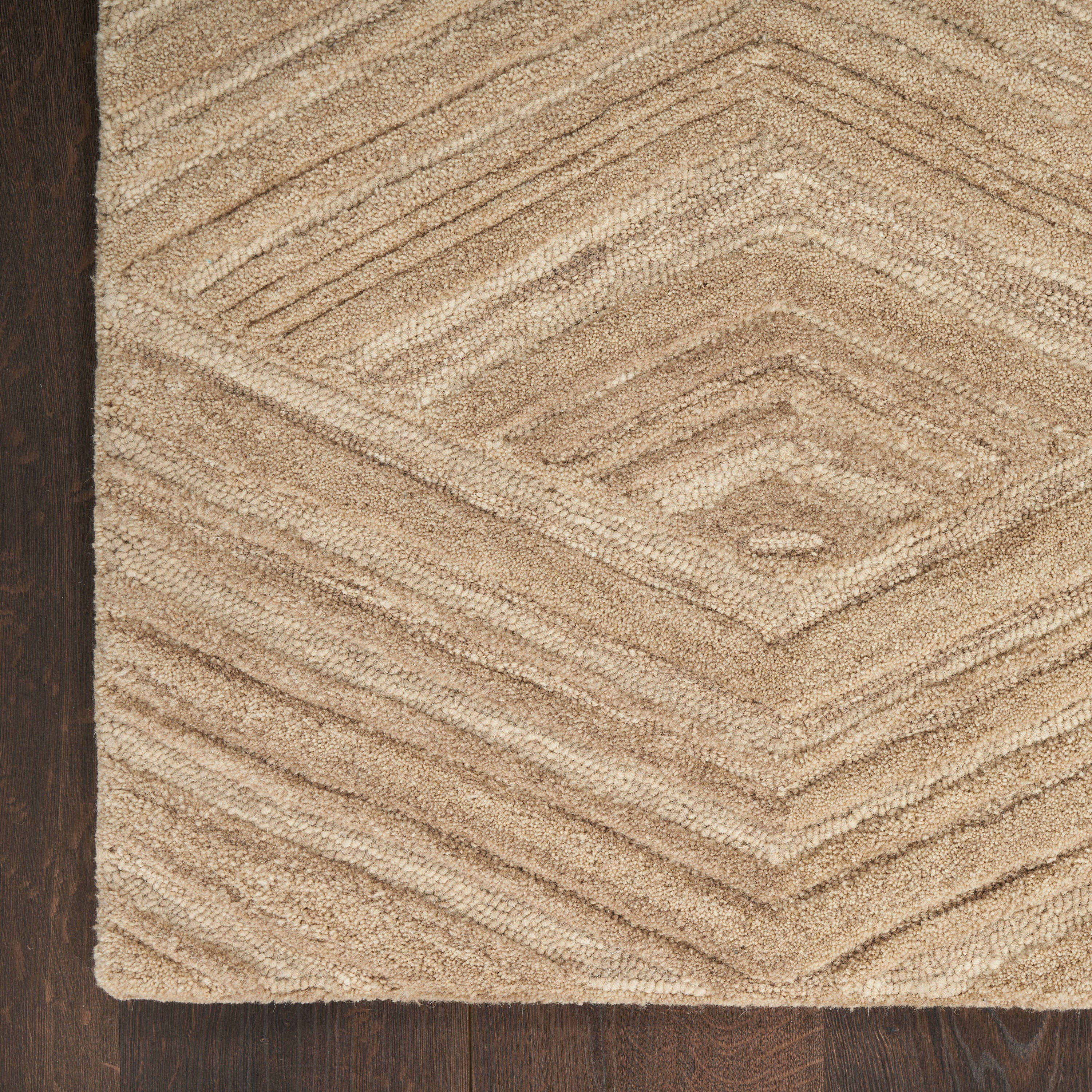 Nourison Home Graceful Geometric 5'3" x 7'3" Area Rug, Taupe, large