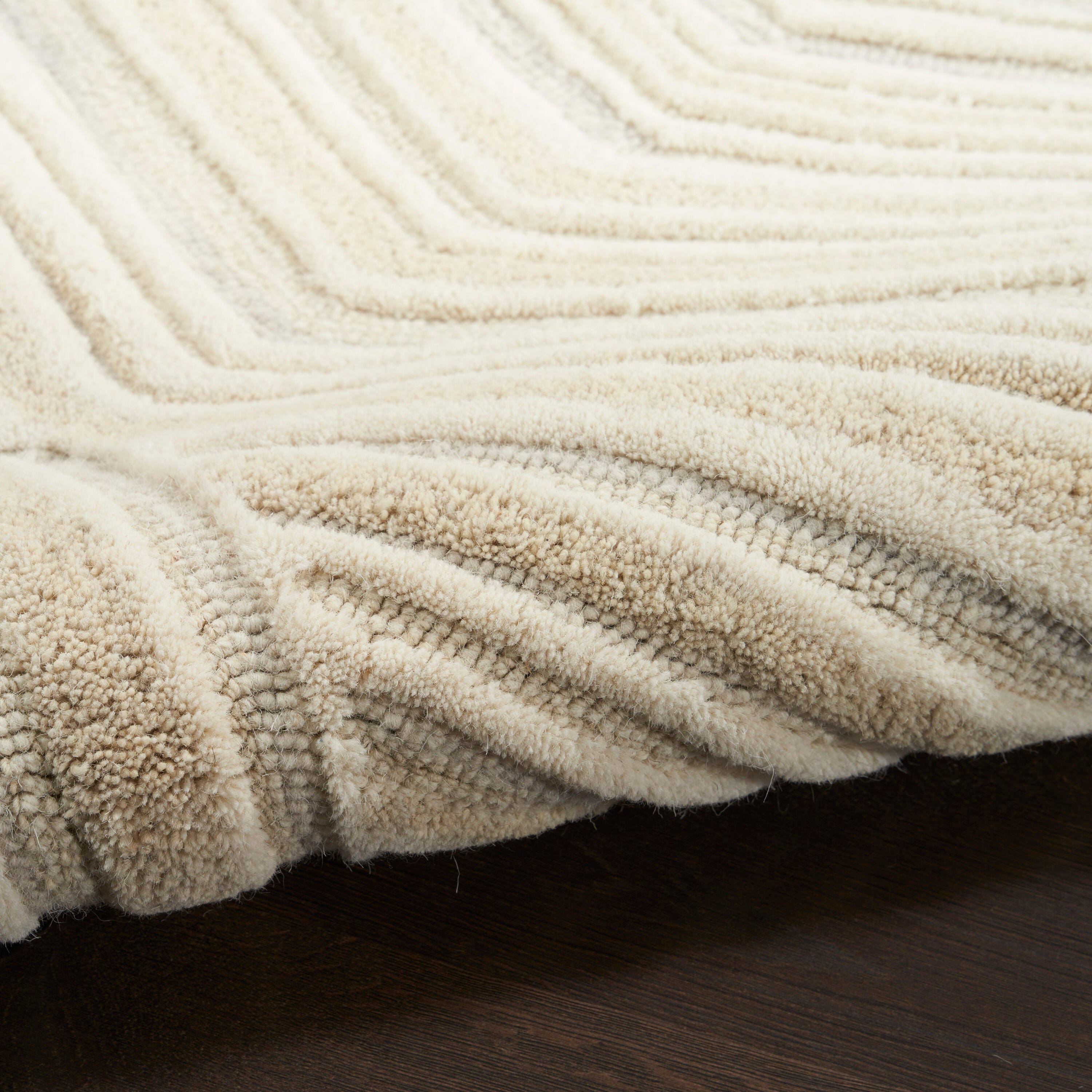 Nourison Home Graceful Textured 8'6" x 11'6" Area Rug, Ivory, large