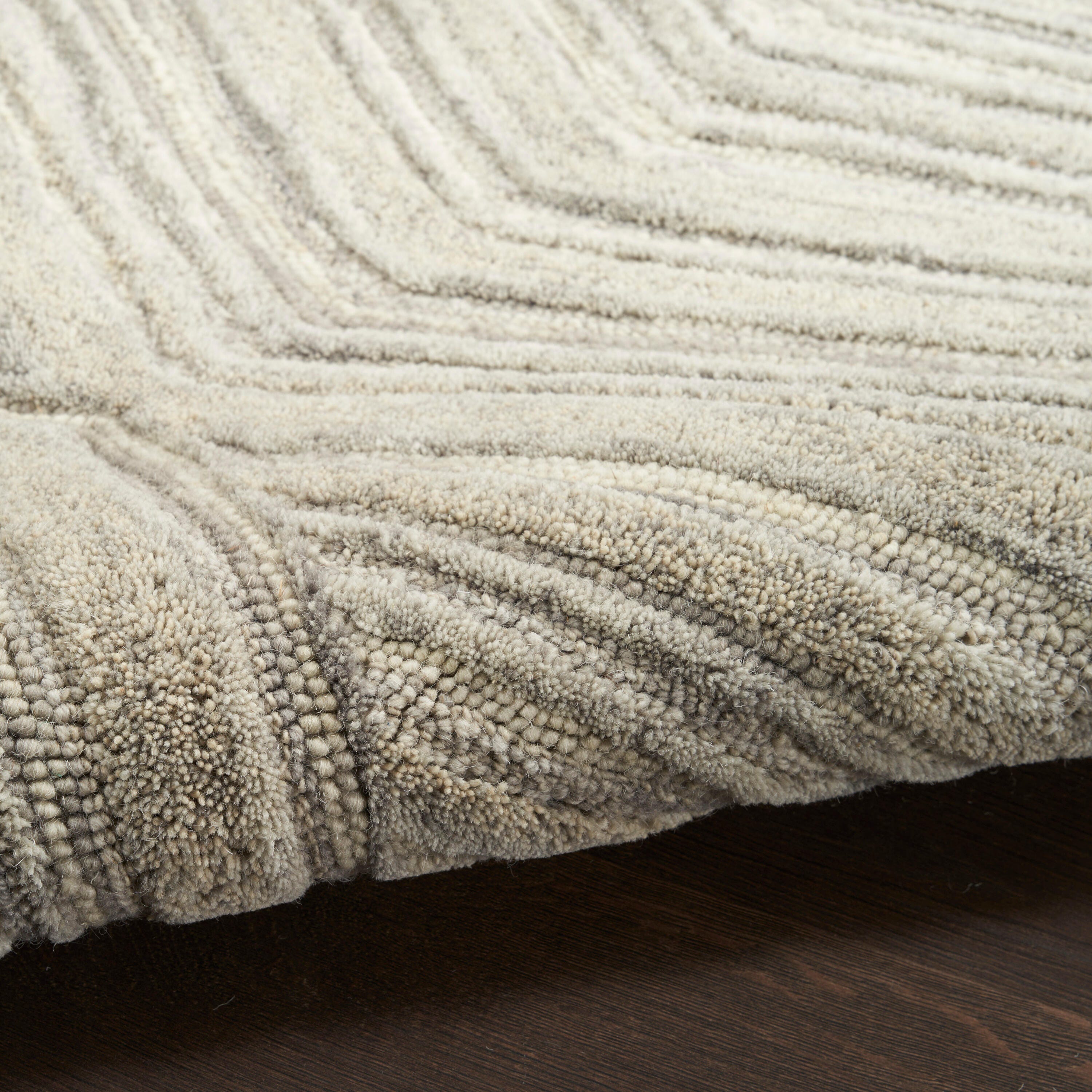 Nourison Home Graceful Textured 8'6" x 11'6" Area Rug, Gray, large