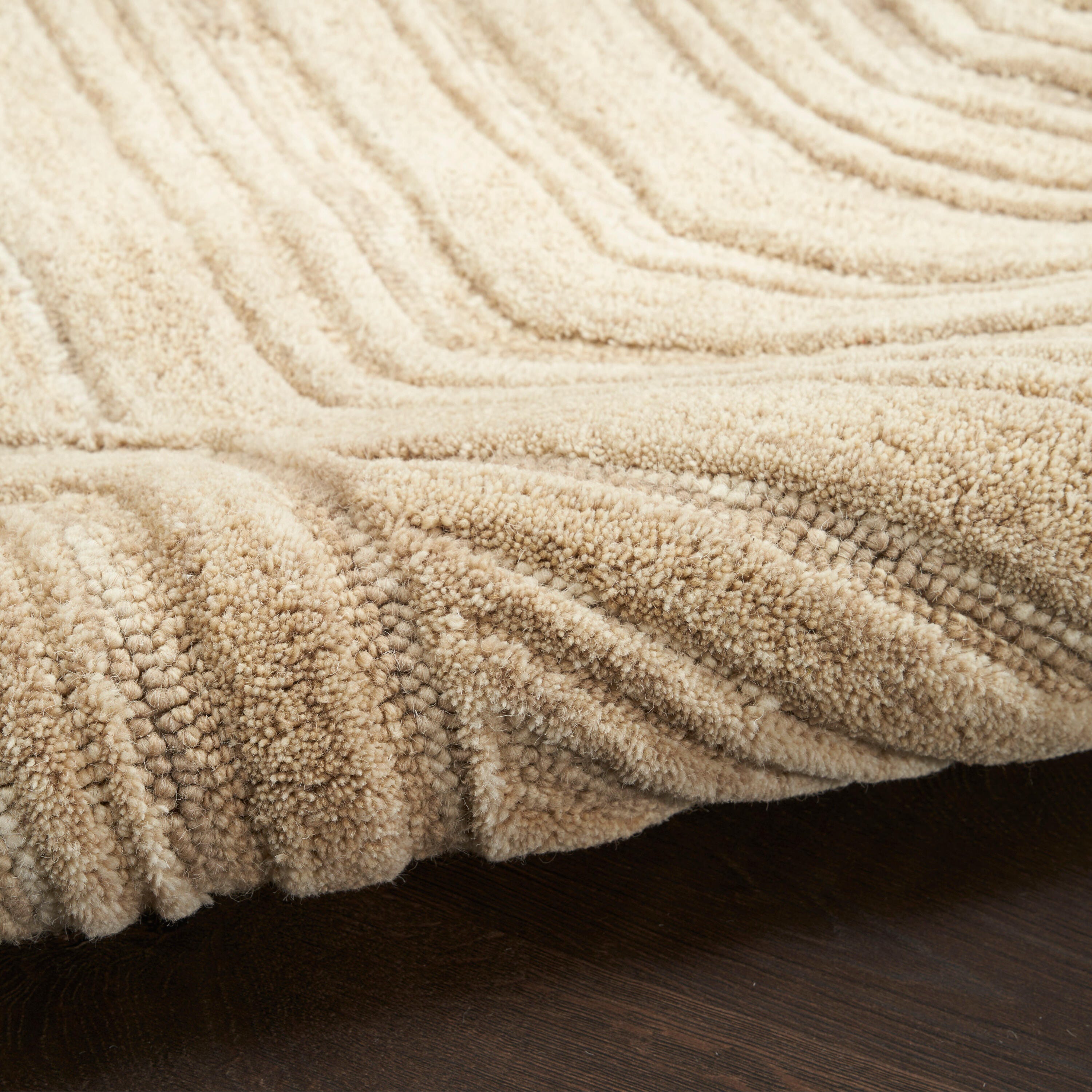 Nourison Home Graceful Textured 8'6" x 11'6" Area Rug, Taupe, large