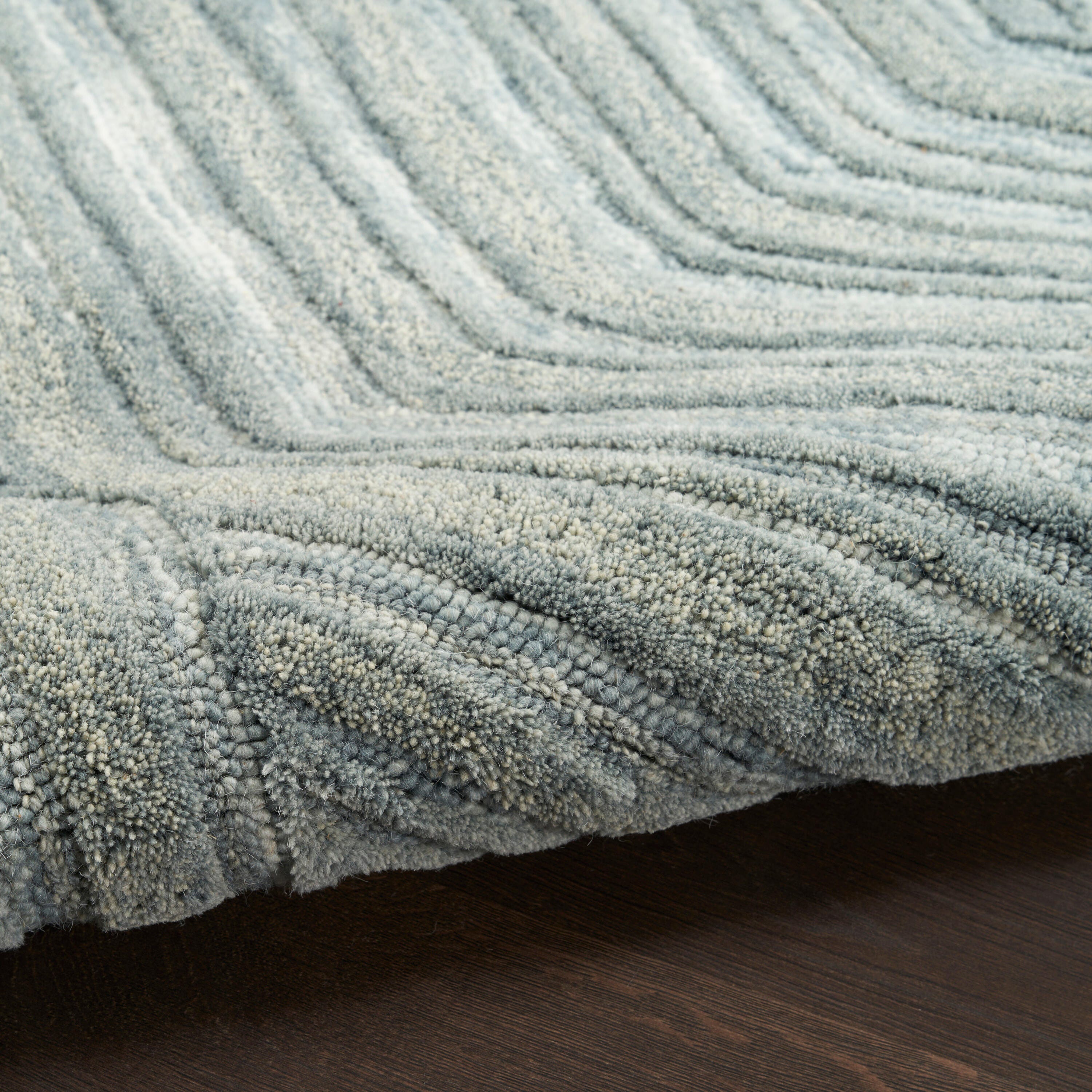 Nourison Home Graceful Textured 8'6" x 11'6" Area Rug, Blue, large