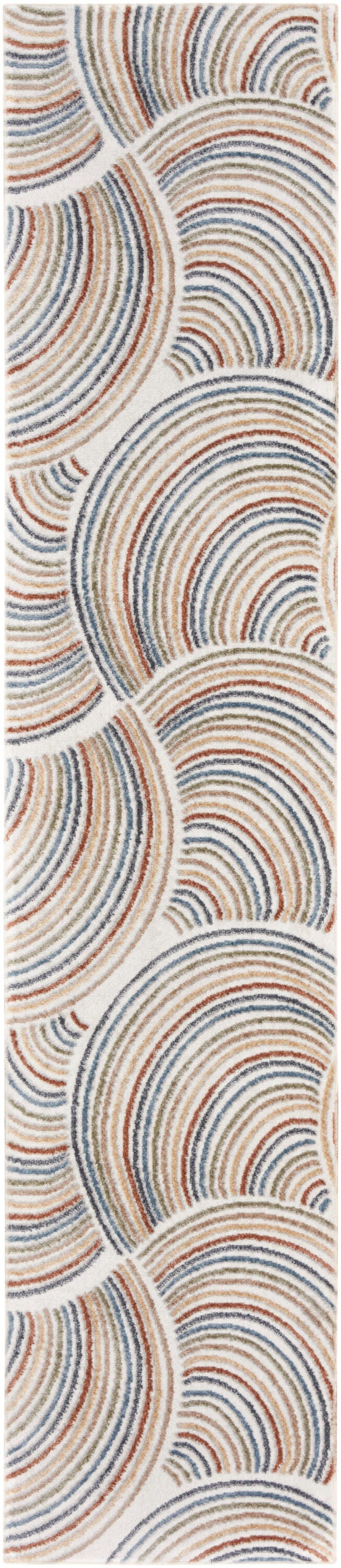 Nourison Home Astra Abstract 2'2" x 8' Runner Rug, Ivory/Multi, large