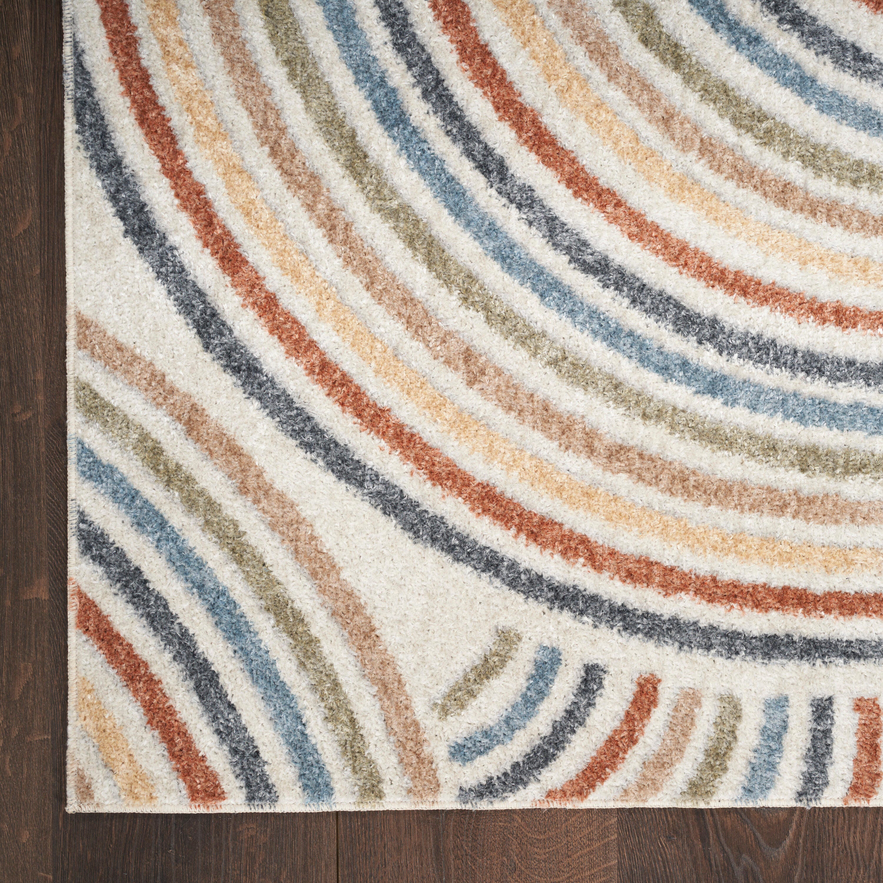 Nourison Home Astra Abstract 2'2" x 8' Runner Rug, Ivory/Multi, large