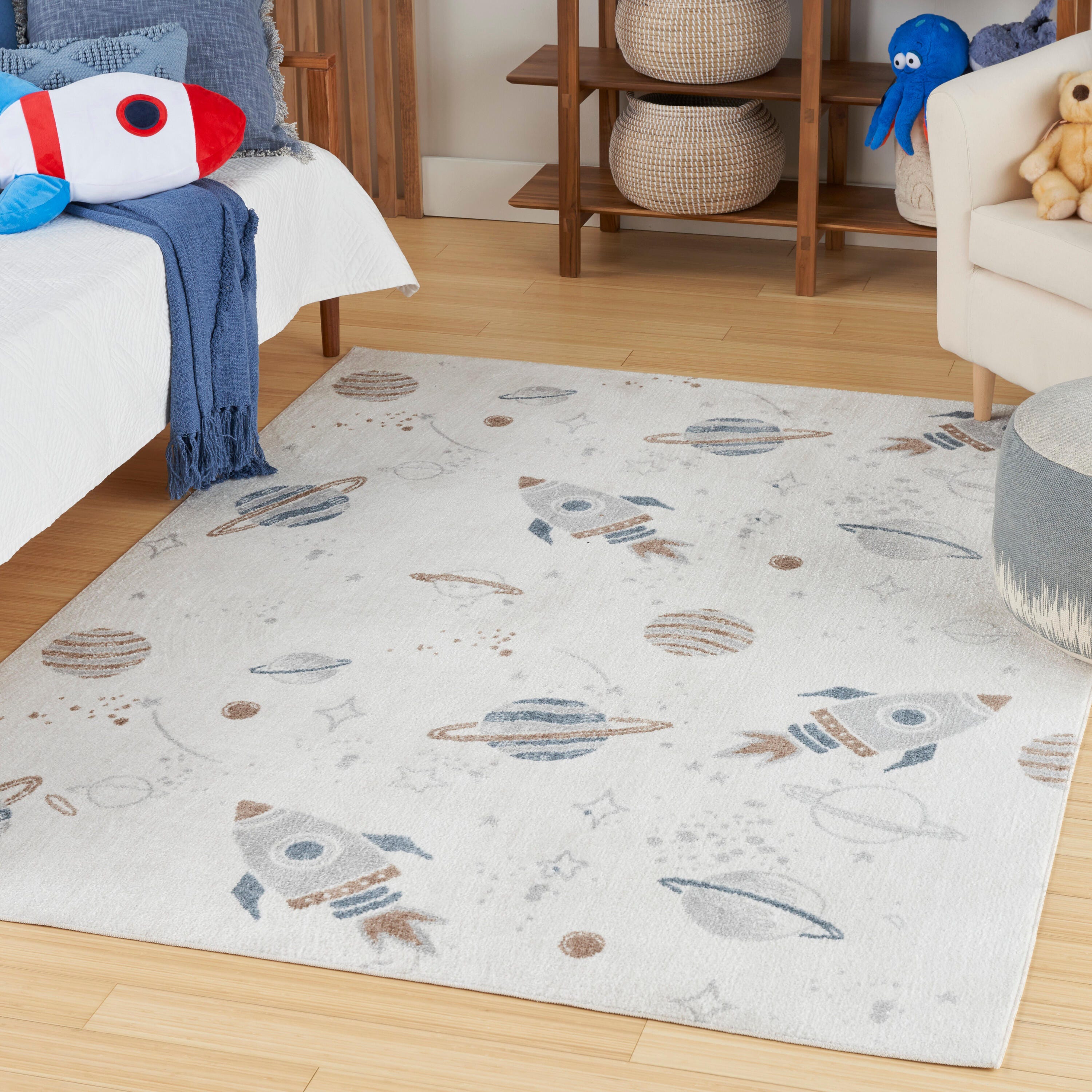 Nourison Home Astra 5'3" x 7' Area Rug, Ivory/Multi, rollover