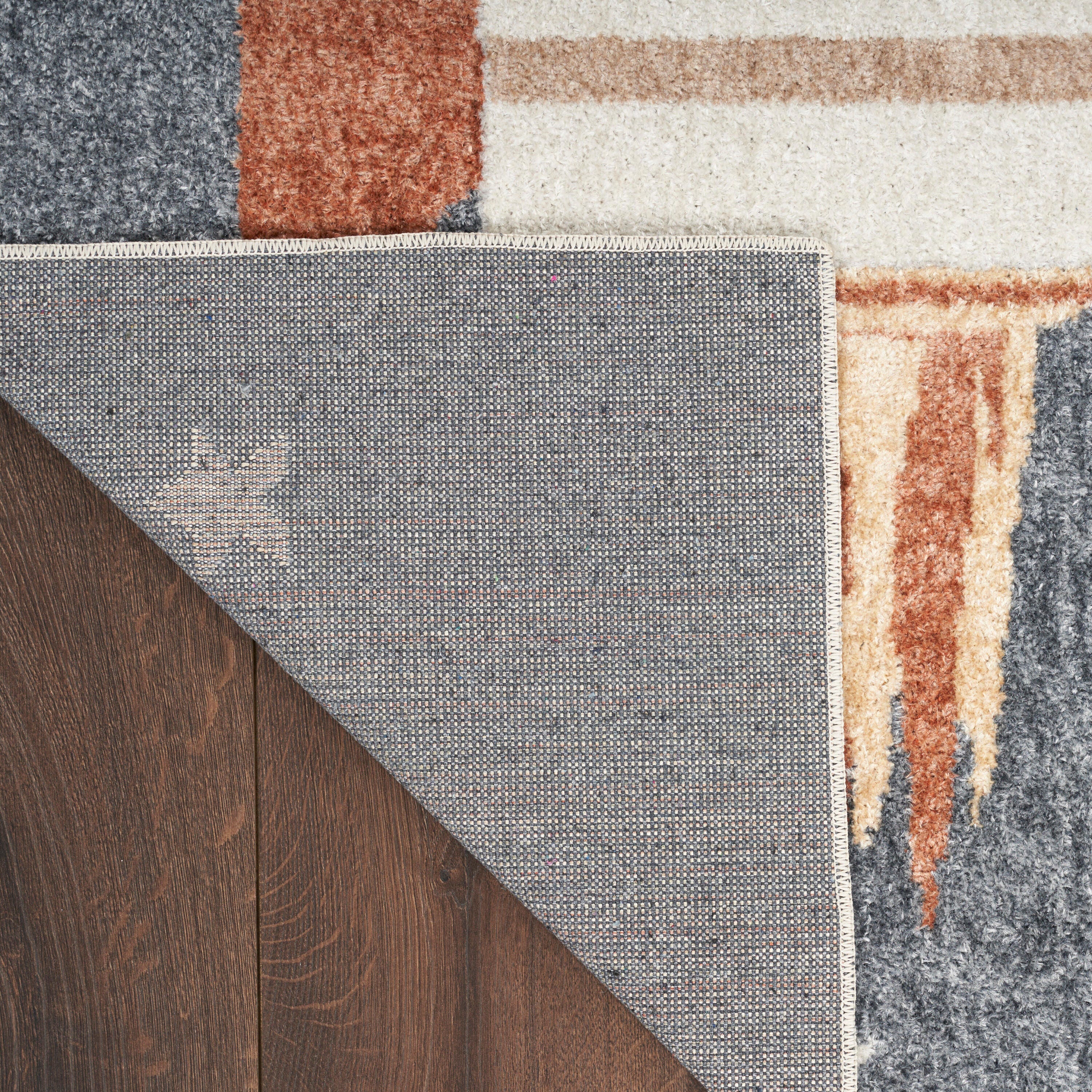Nourison Home Astra Geometric 6'7" x 9' Area Rug, Sky Blue, large