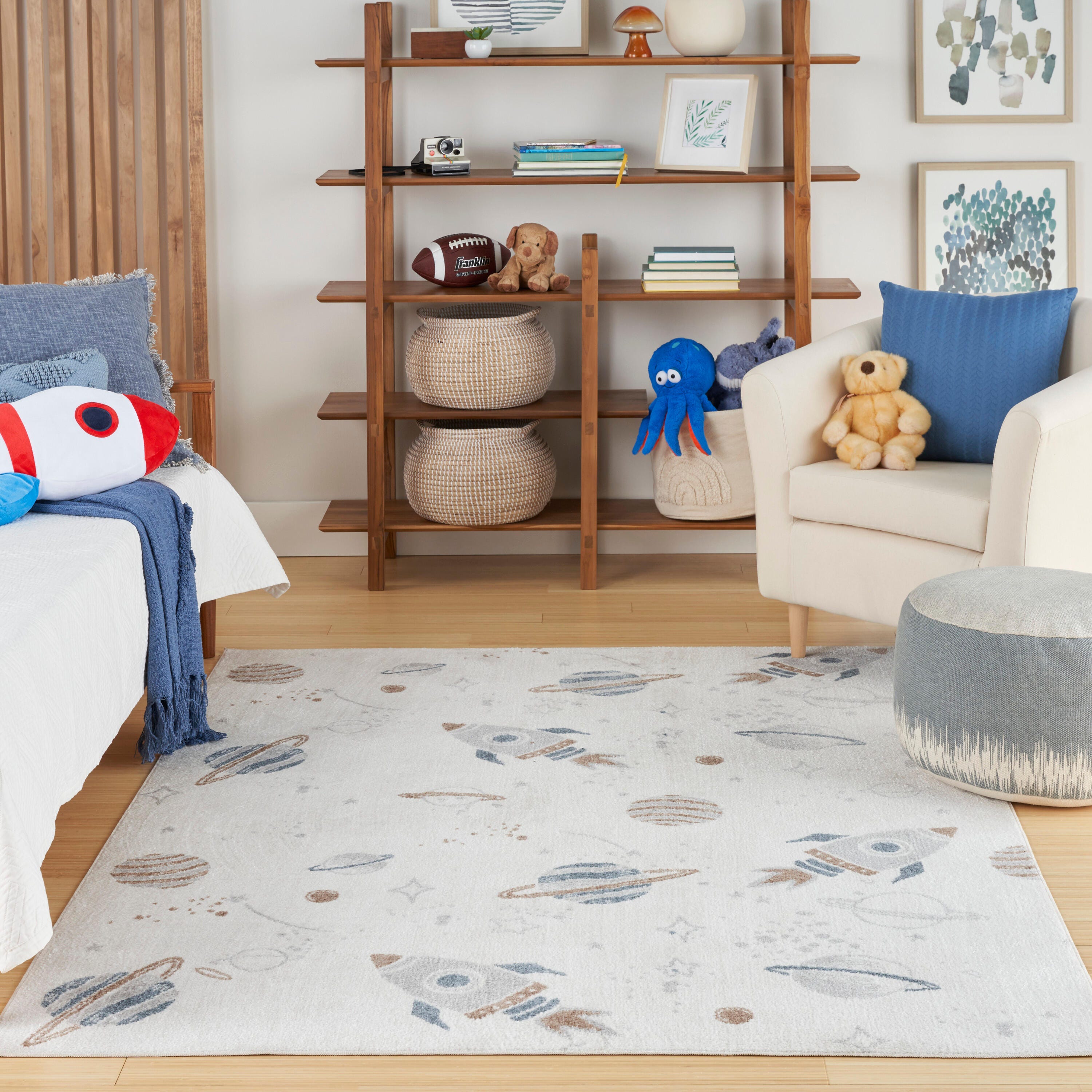 Nourison Home Astra 6'7" x 9' Area Rug, Ivory/Multi, large