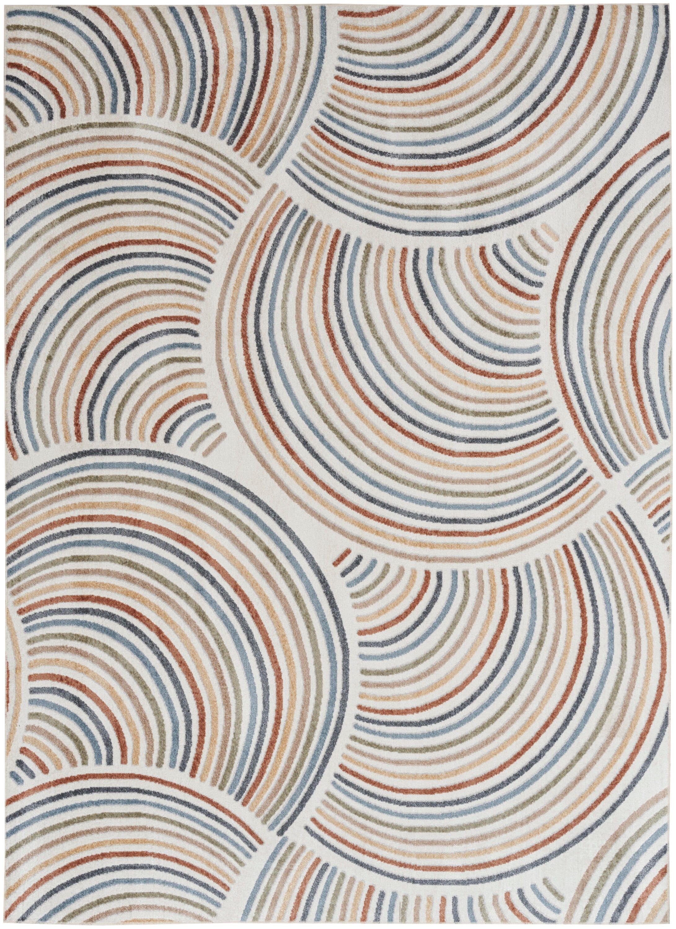 Nourison Home Astra Abstract 7'10" x 10' Area Rug, Ivory/Multi, large