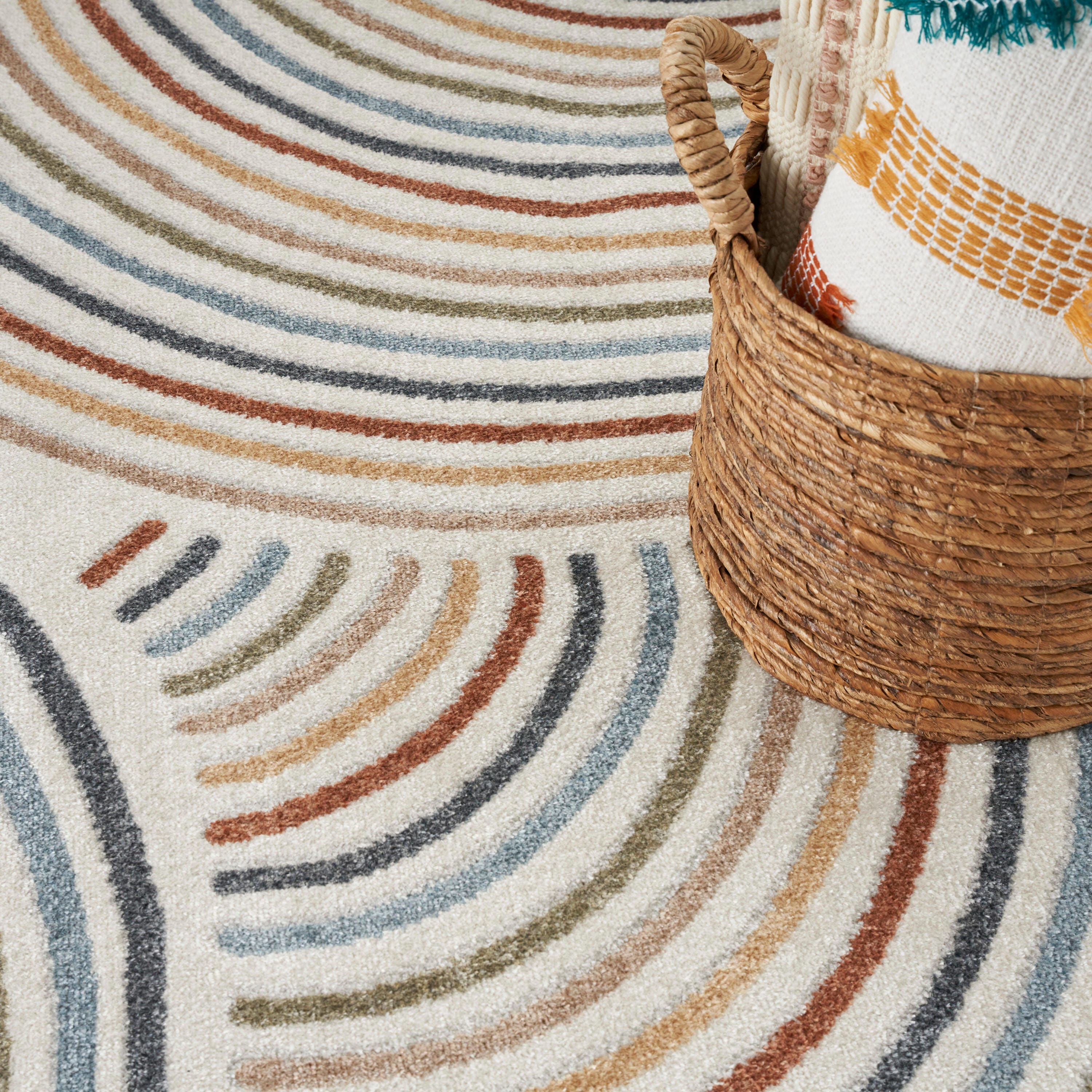 Nourison Home Astra Abstract 7'10" x 10' Area Rug, Ivory/Multi, large