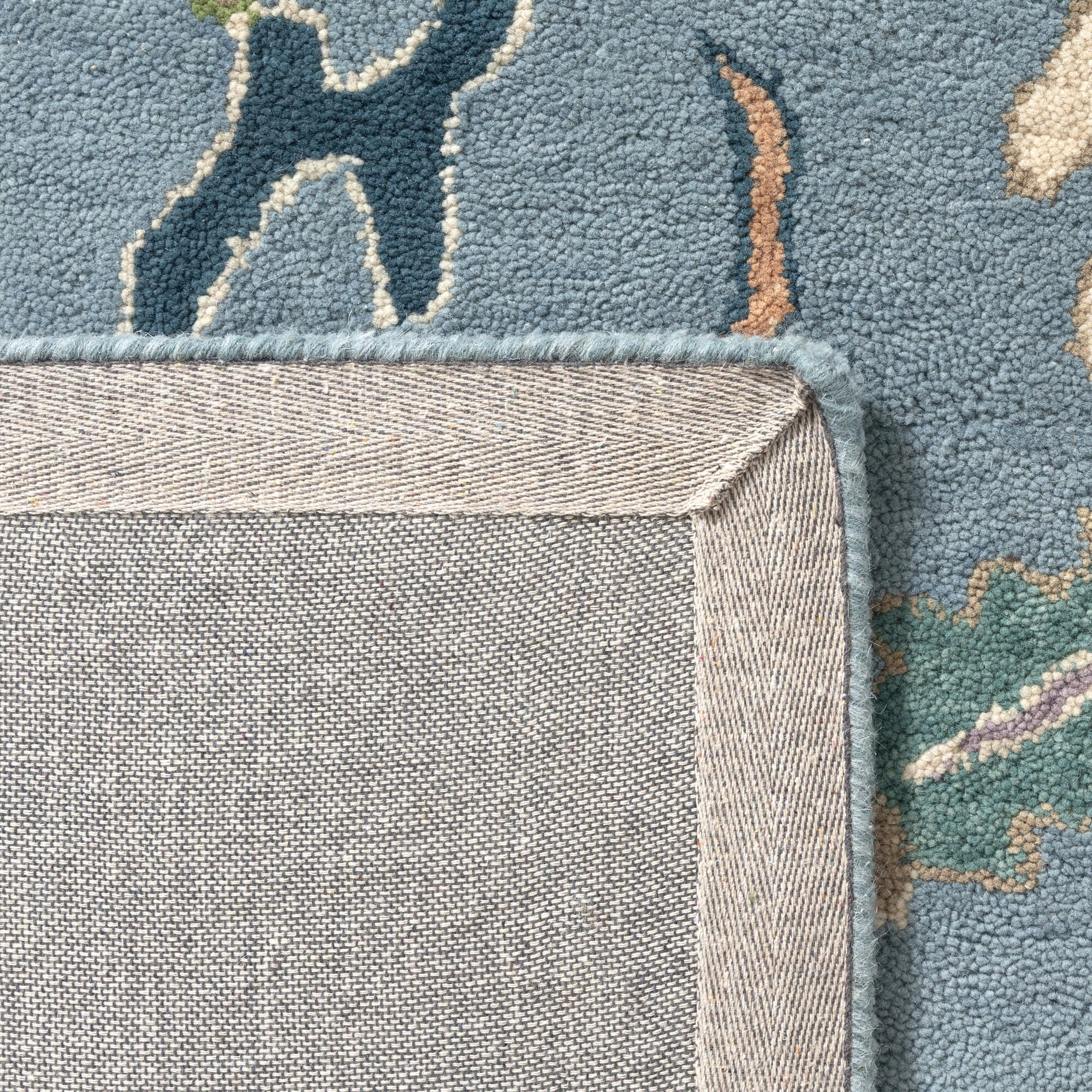 Suvii Home Elara Artistic 9' x 12' Area Rug, Blue/Ivory, large