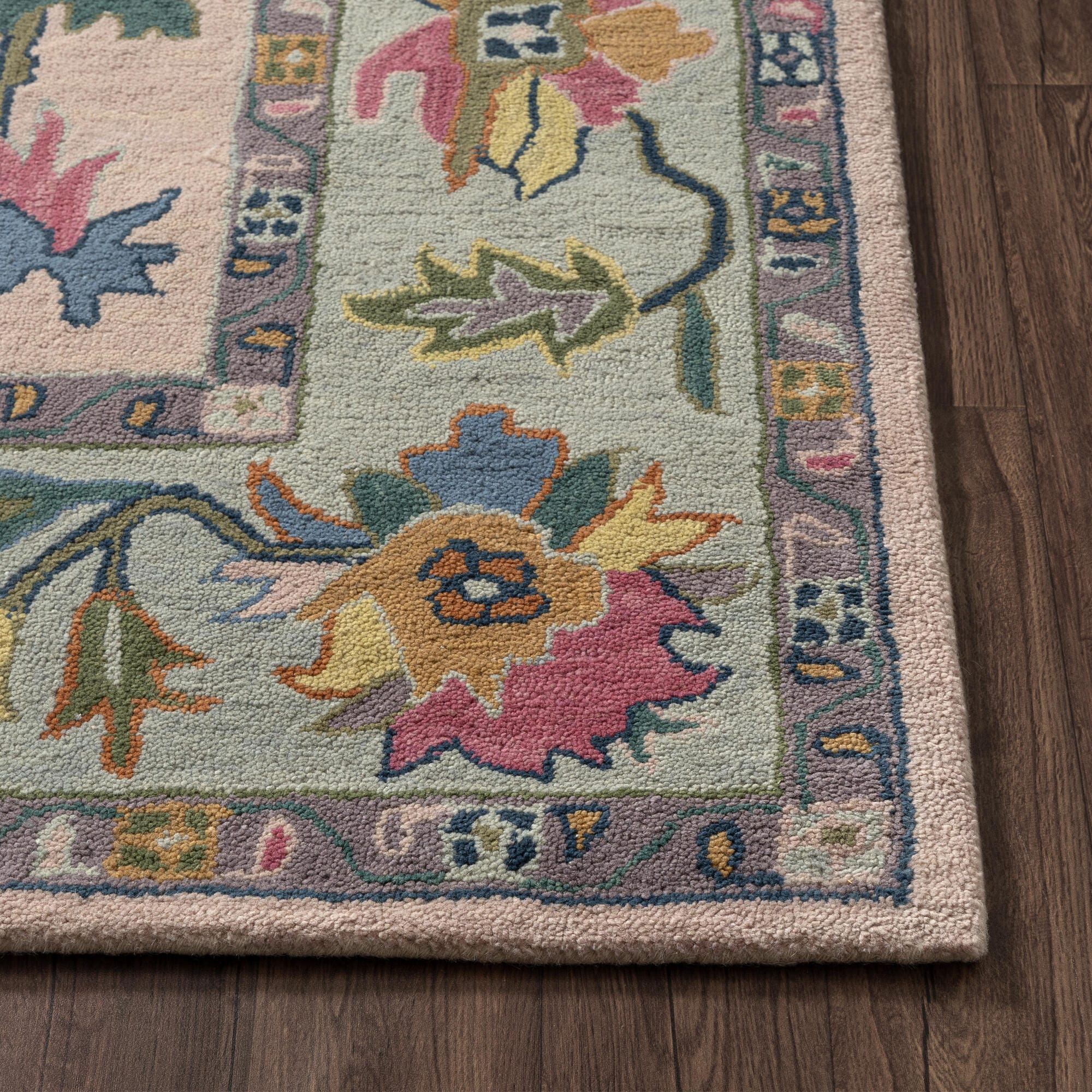 Suvii Home Elara Artistic 9' x 12' Area Rug, Pink/Multi, large