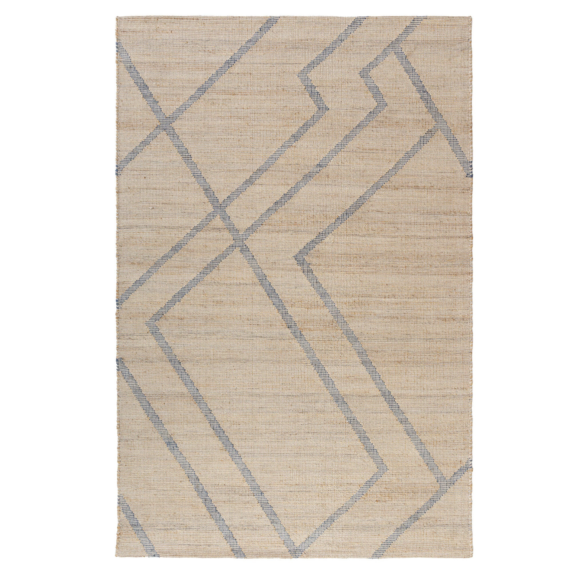 Suvii Home  Mist Abstract 9' x 12' Area Rug, Beige/Blue, large