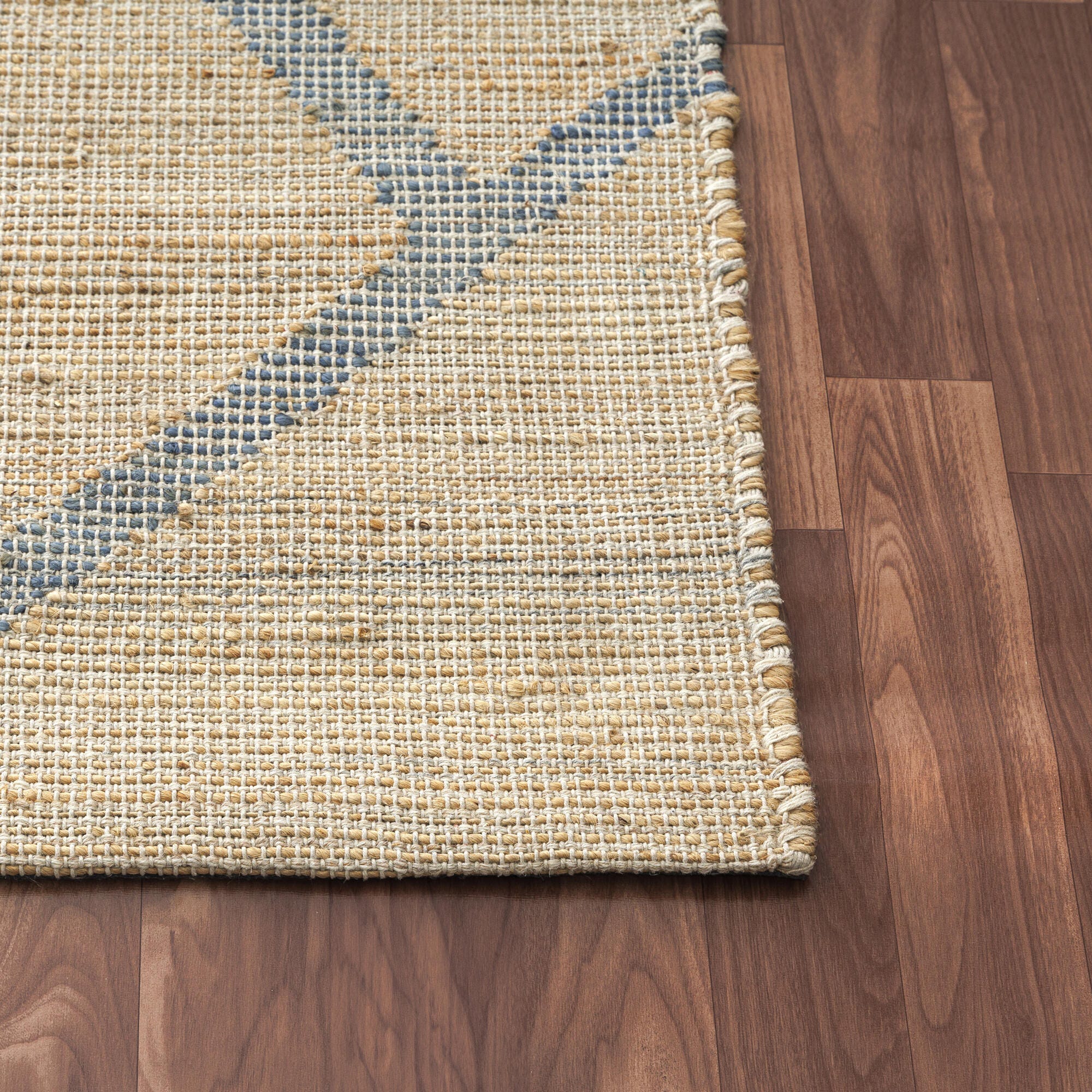 Suvii Home  Mist Abstract 9' x 12' Area Rug, Beige/Blue, large