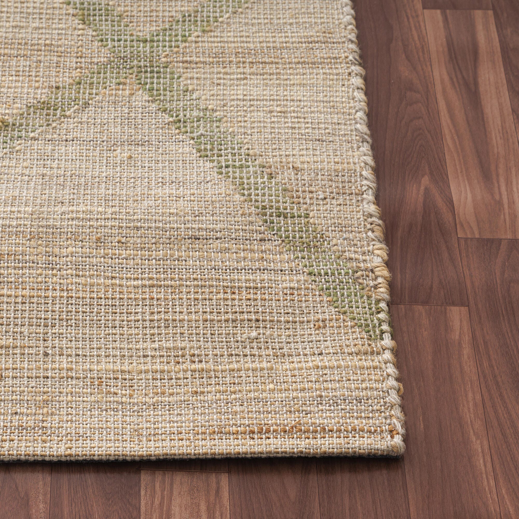 Suvii Home  Mist Abstract 9' x 12' Area Rug, Green/Beige, large