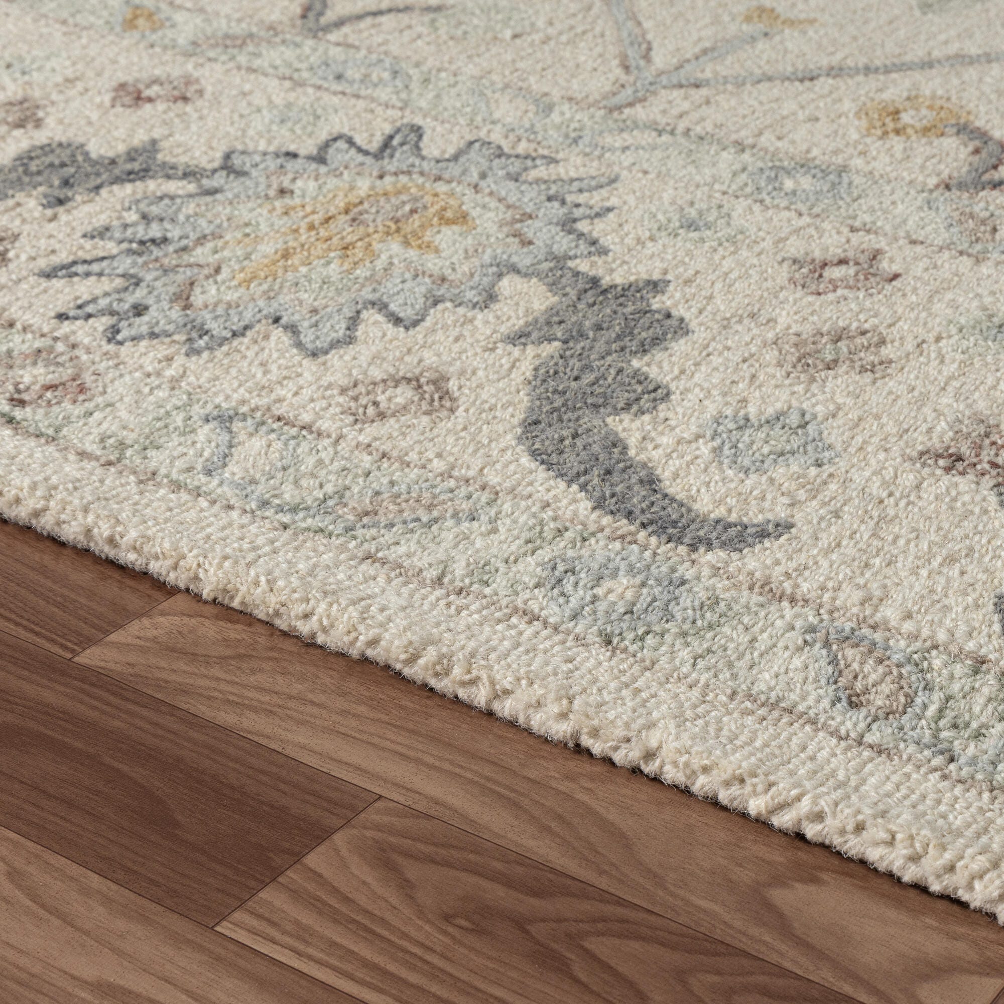 Suvii Home  Mist Bordered 9' x 12' Area Rug, , large