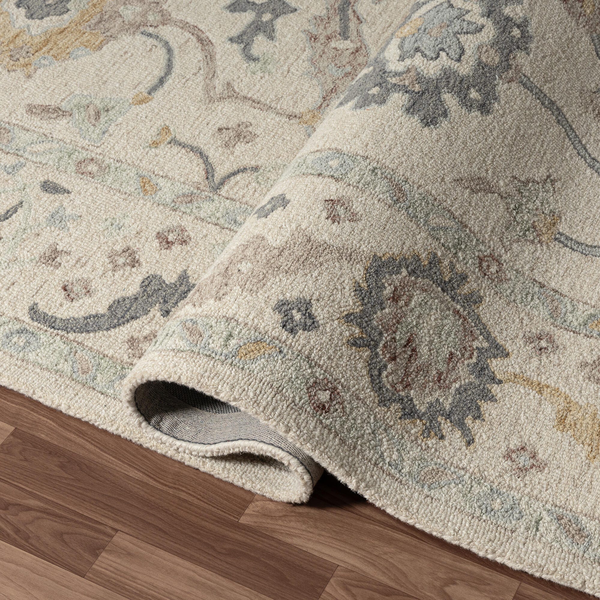 Suvii Home  Mist Bordered 9' x 12' Area Rug, , large