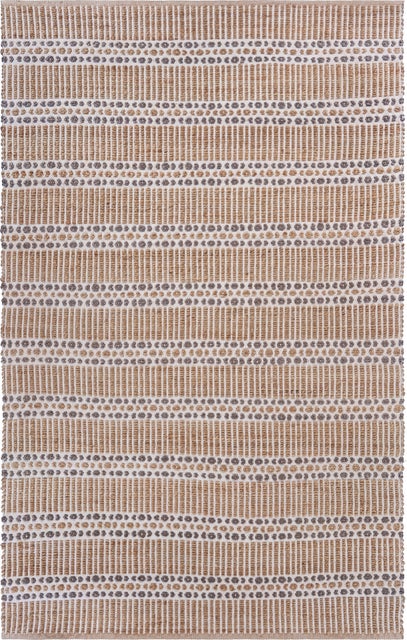 Suvii Home Pure Elements Handwoven 9' x 12' Area Rug, Brown/Ivory
