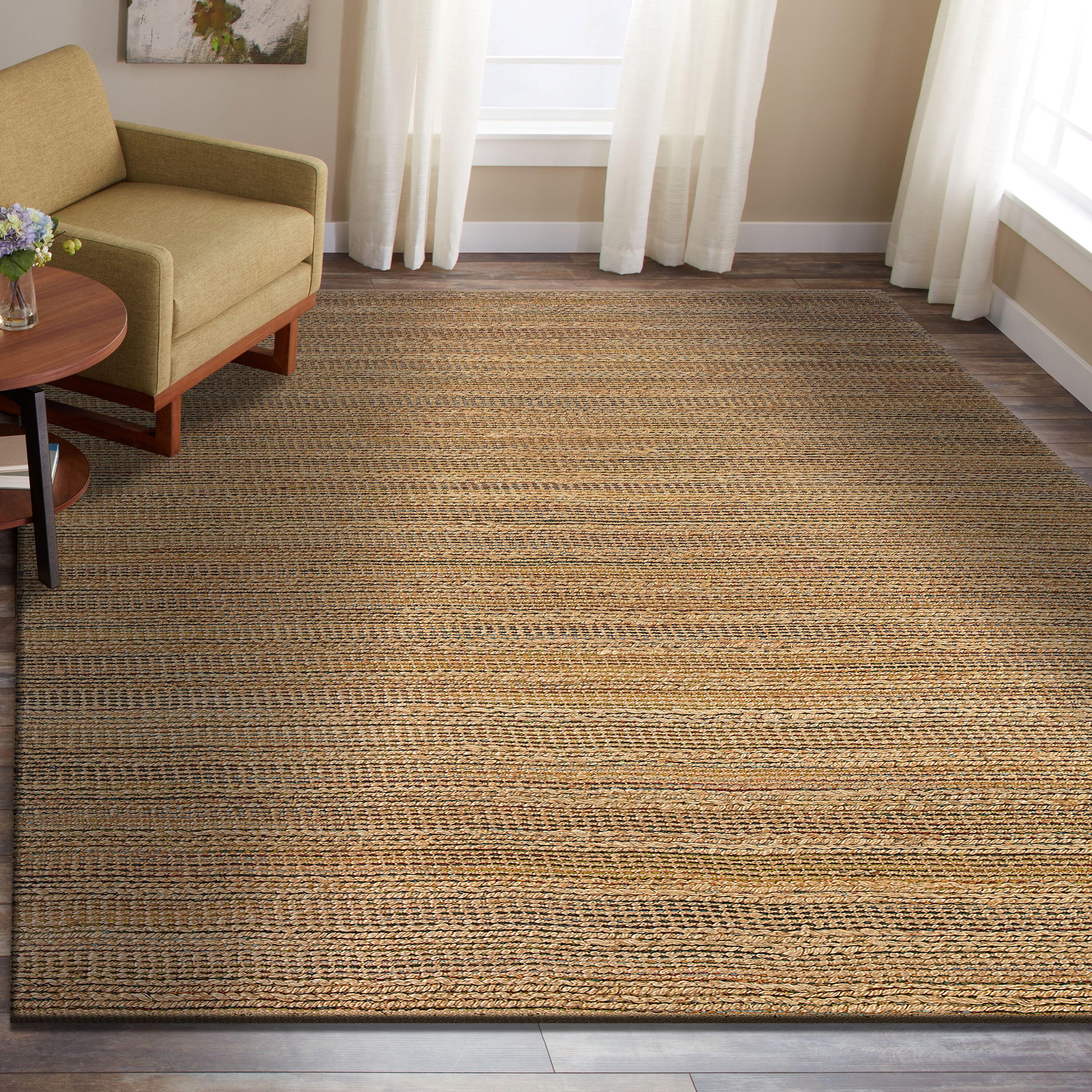 Suvii Home Pure Elements Striped 9' x 12' Area Rug, Brown/Multi, rollover