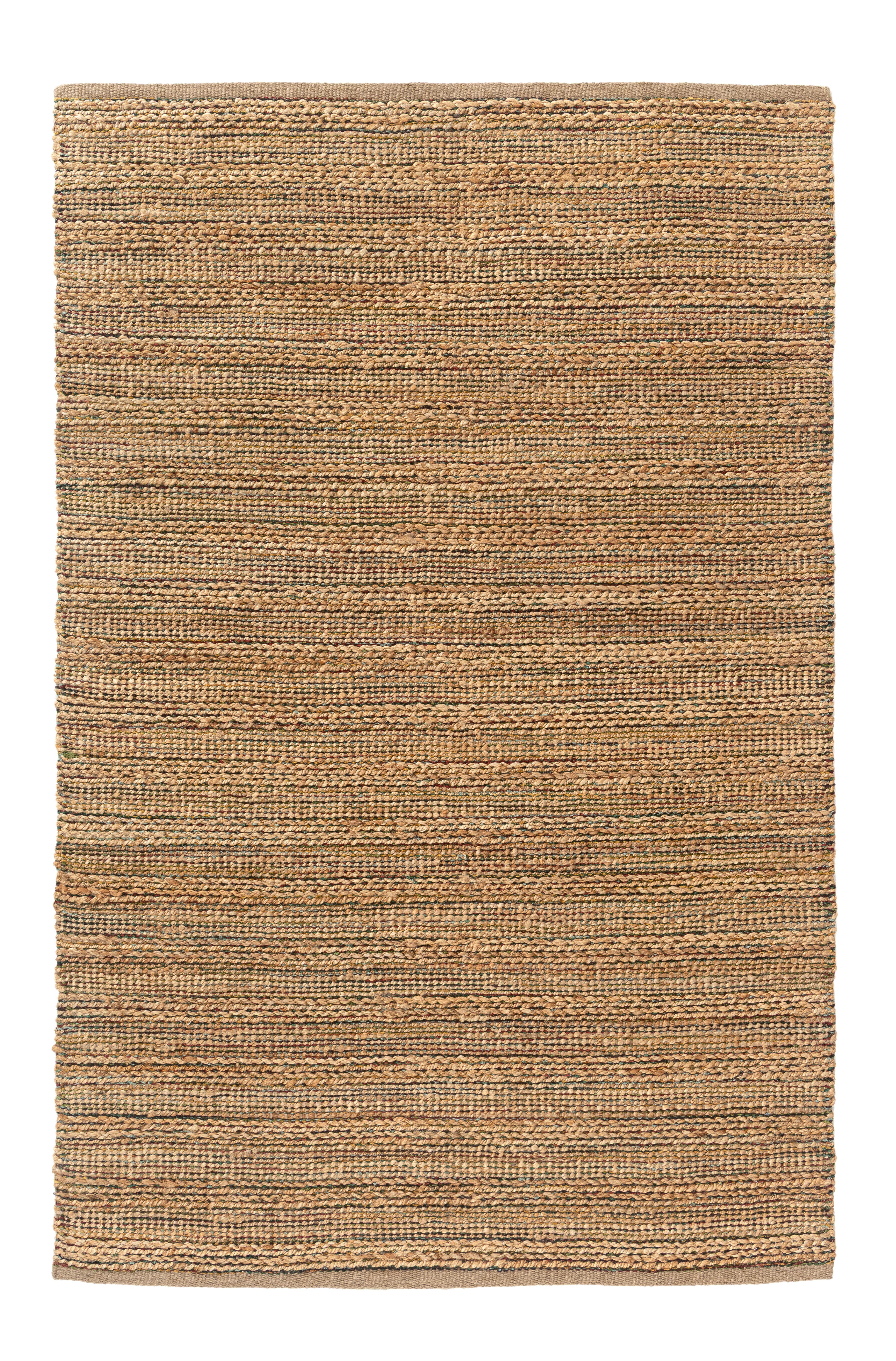 Suvii Home Pure Elements Striped 9' x 12' Area Rug, Brown/Multi, large