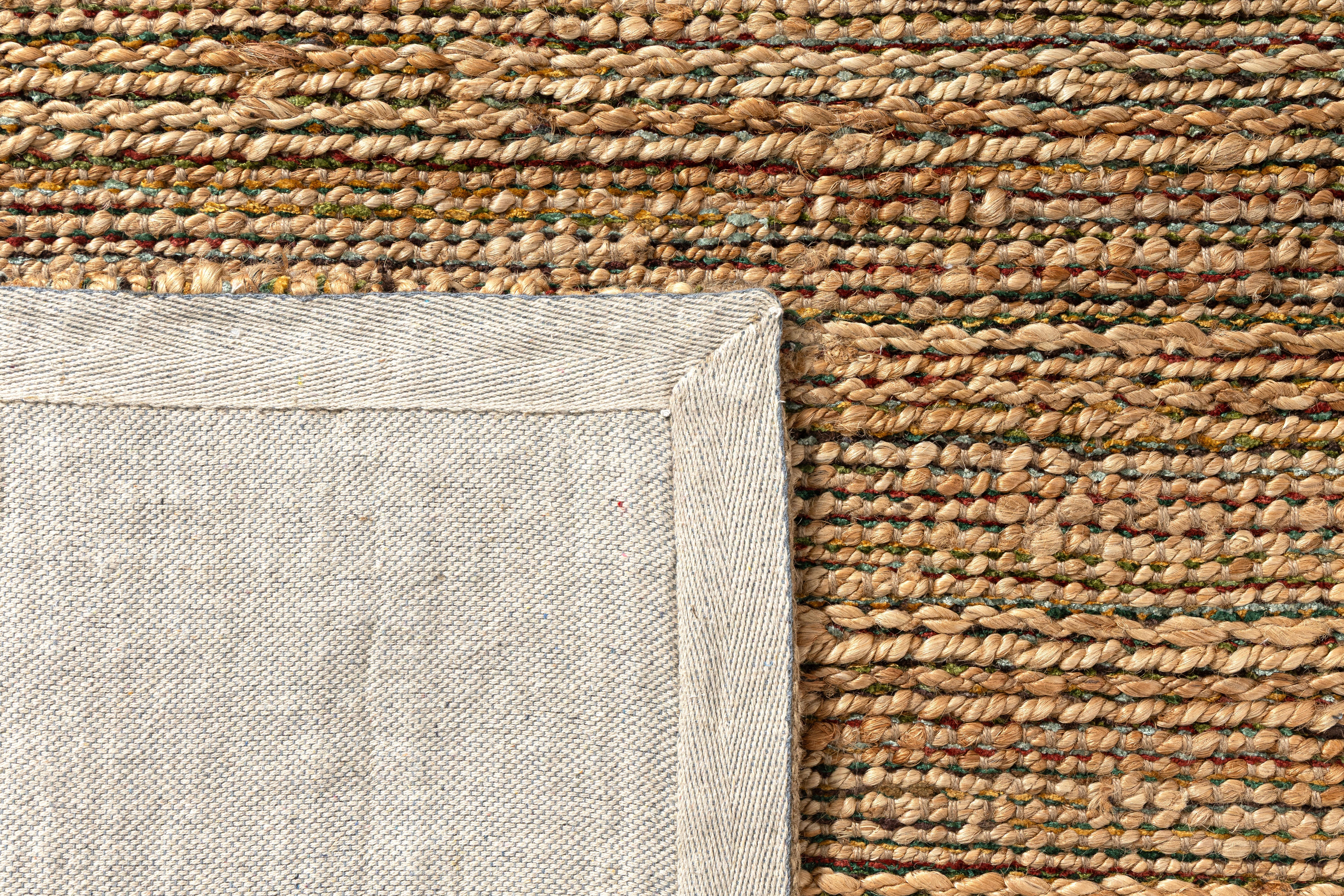 Suvii Home Pure Elements Striped 9' x 12' Area Rug, Brown/Multi, large