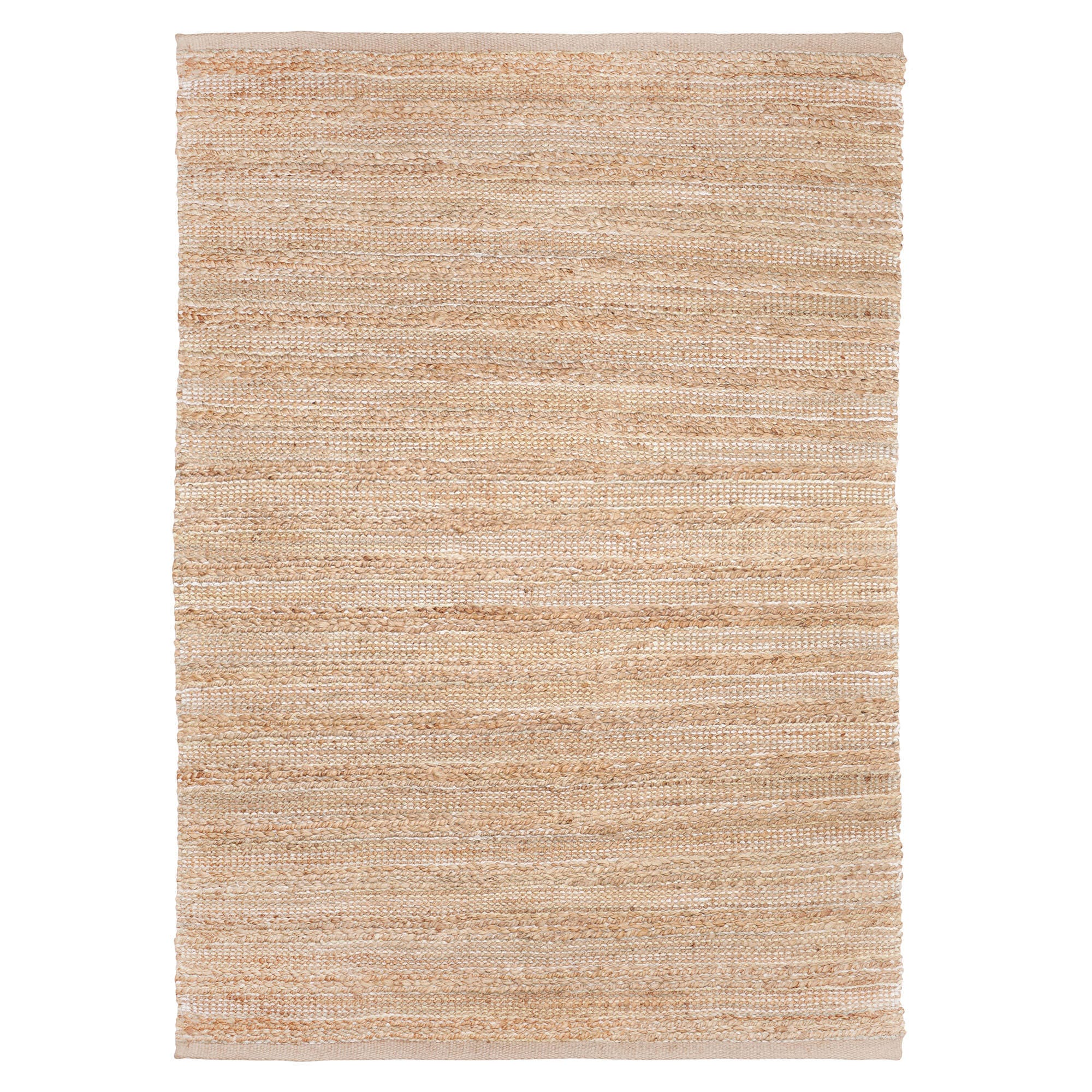 Suvii Home Pure Elements Striped 9' x 12' Area Rug, Beige/Brown, large