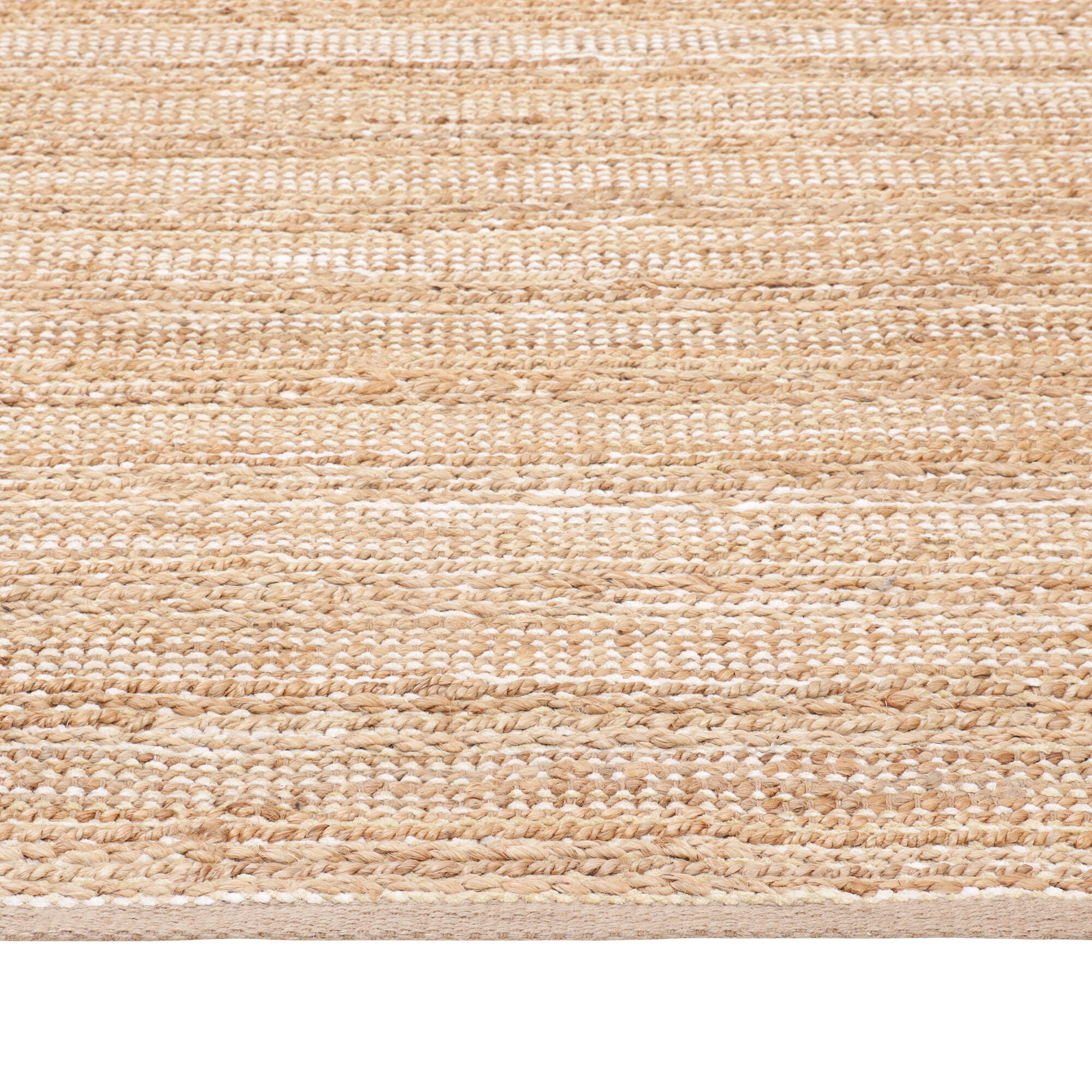Suvii Home Pure Elements Striped 9' x 12' Area Rug, Beige/Brown, large