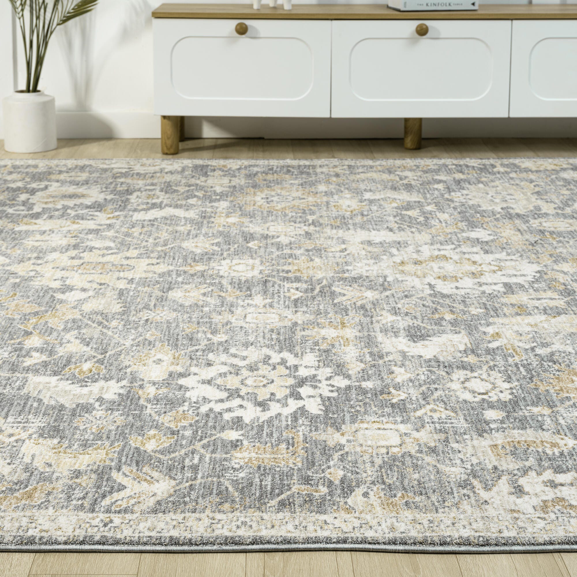 Suvii Home Serene Charm 9' x 12' Area Rug, Blue/Beige, rollover