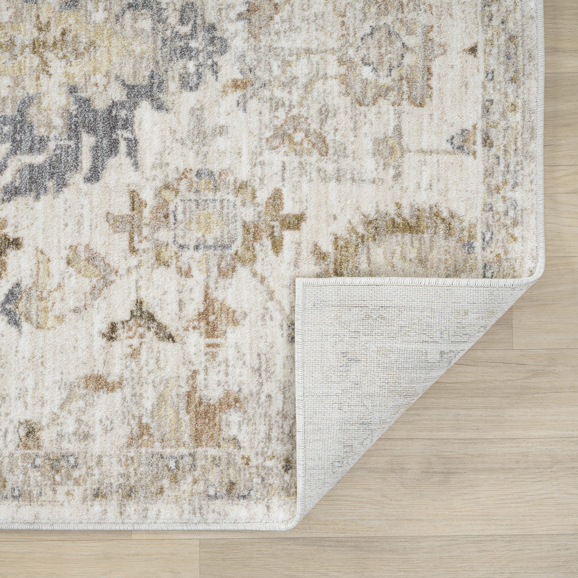 Suvii Home Serene Charm 9' x 12' Area Rug, Cream/Gray, large