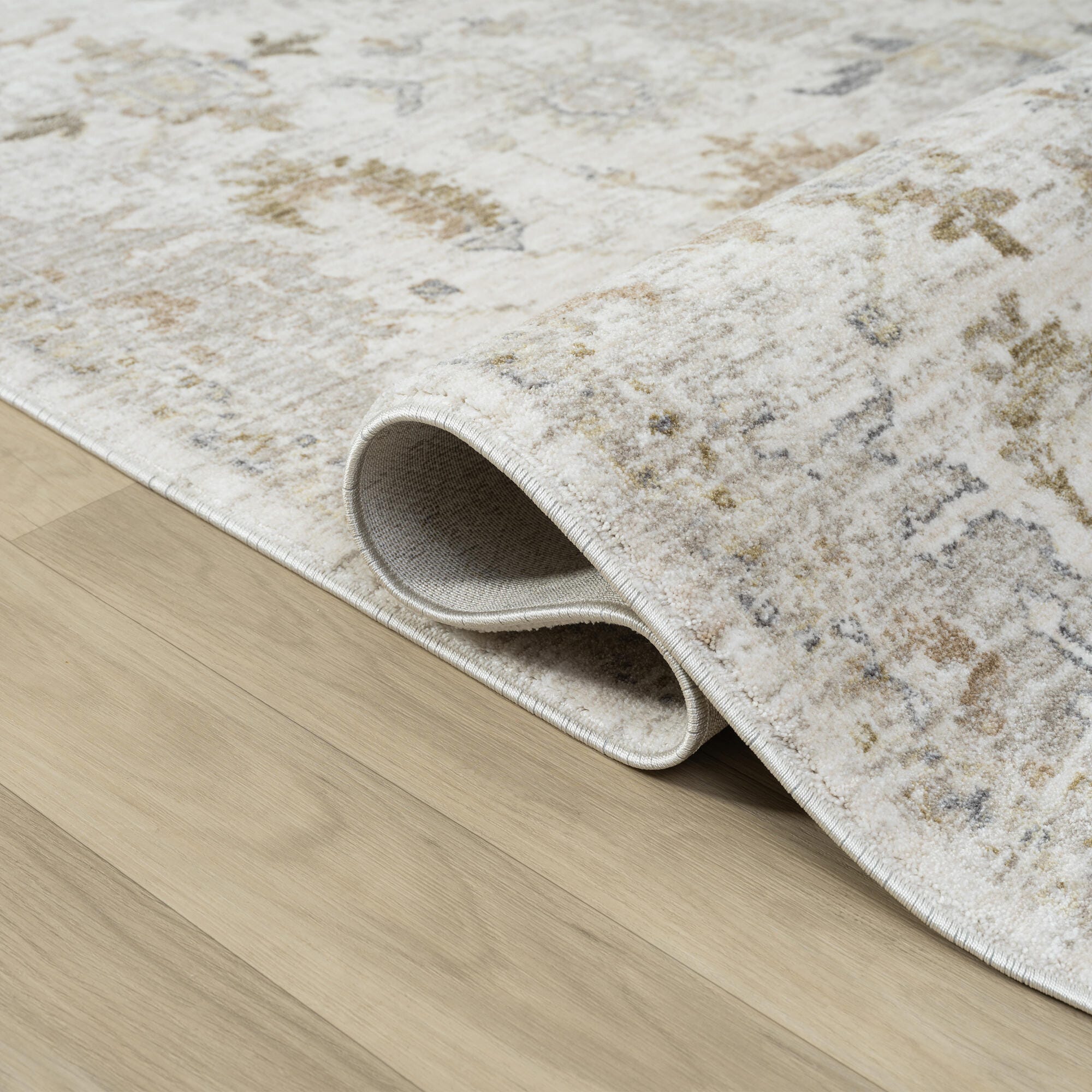 Suvii Home Serene Charm 9' x 12' Area Rug, Cream/Gray, large