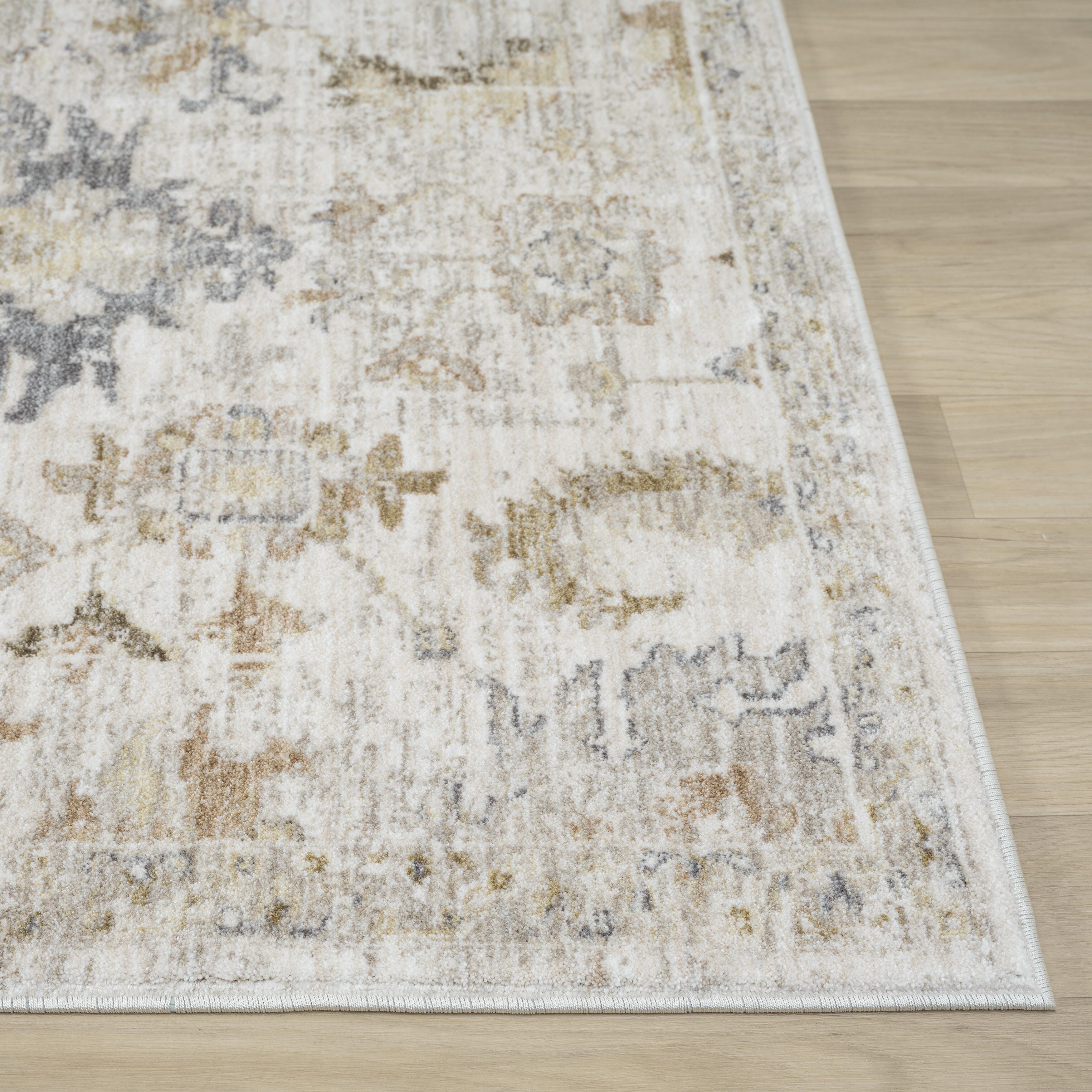 Suvii Home Serene Charm 9' x 12' Area Rug, Cream/Gray, large