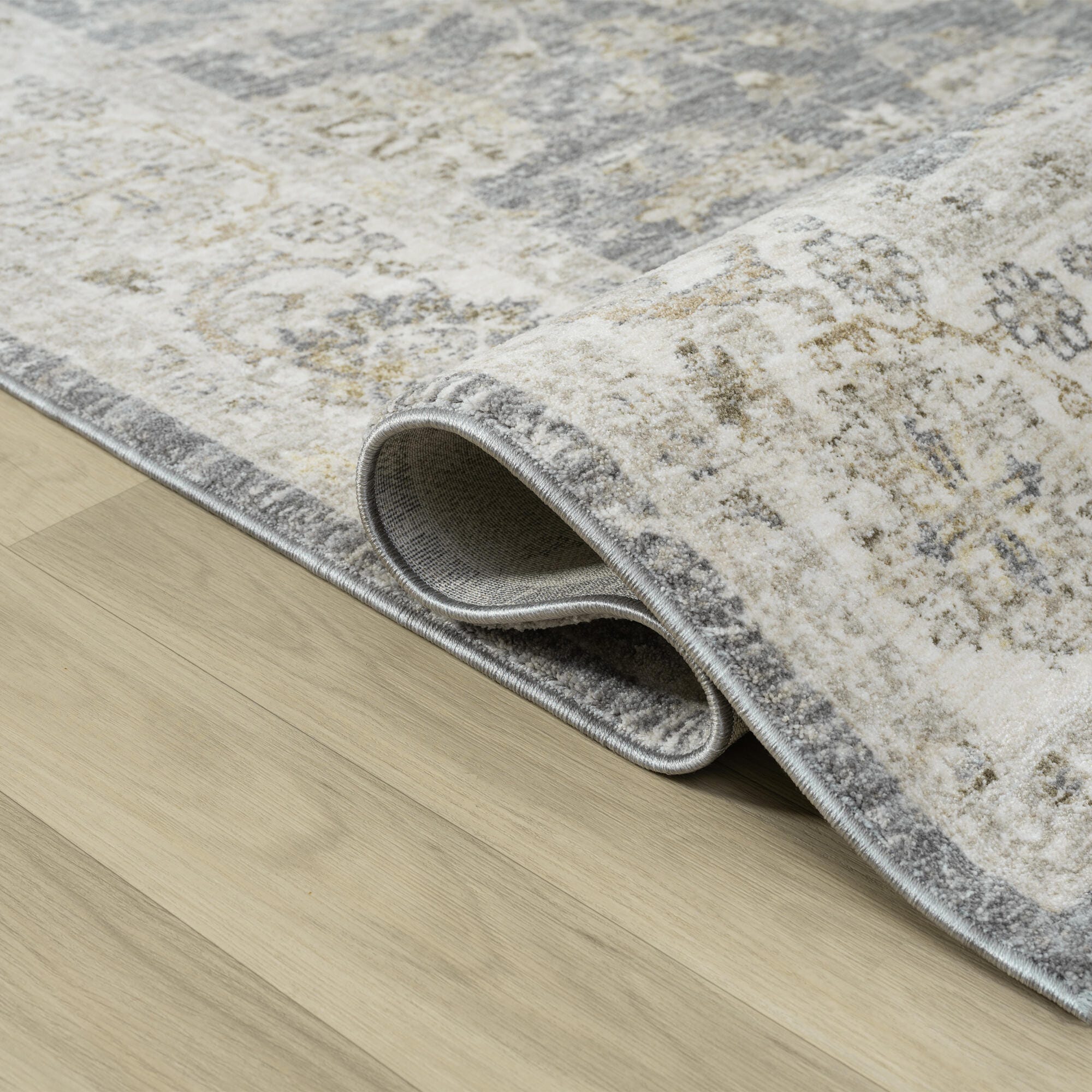 Suvii Home Serene Damask 9' x 12' Area Rug, Blue/Ivory, large