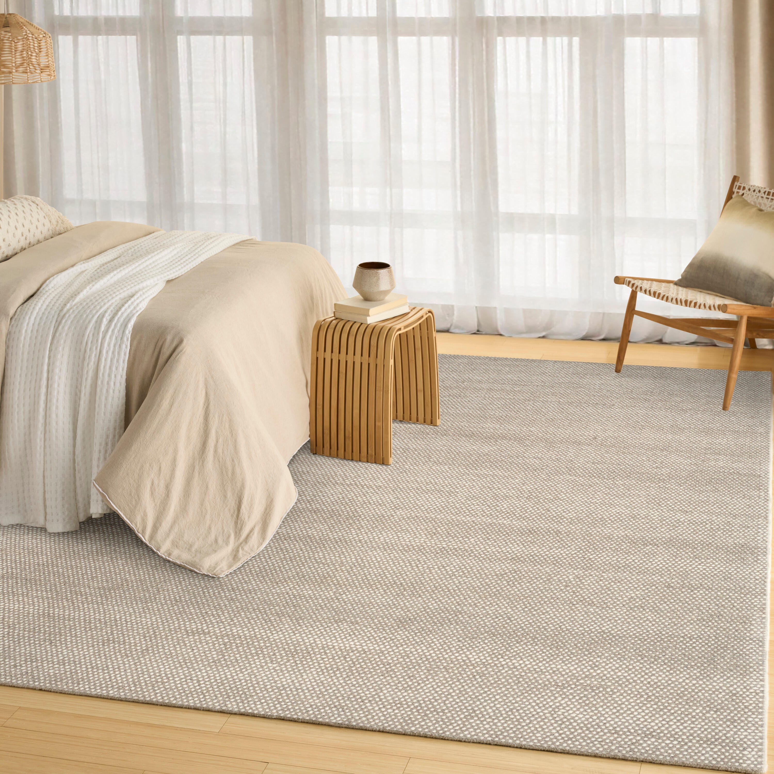 DKNY 8' x 10' Area Rug, Gray/Ivory, rollover