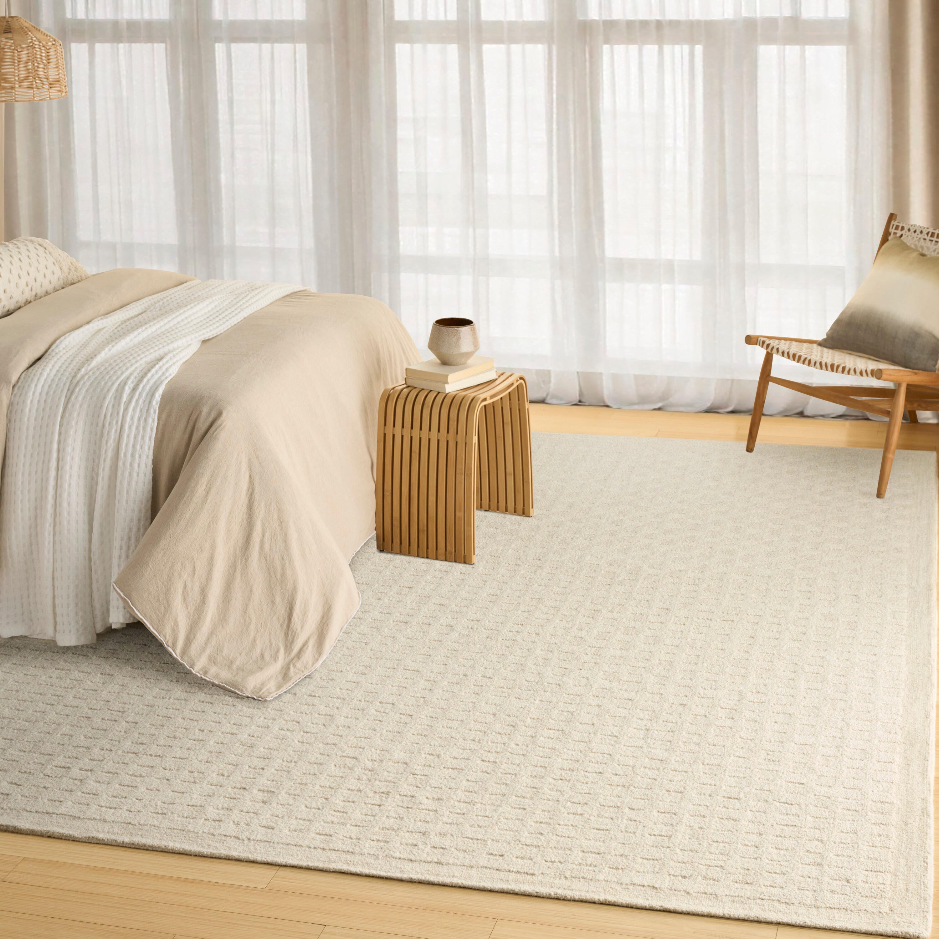 DKNY 7'9" x 9'9" Area Rug, Beige, rollover