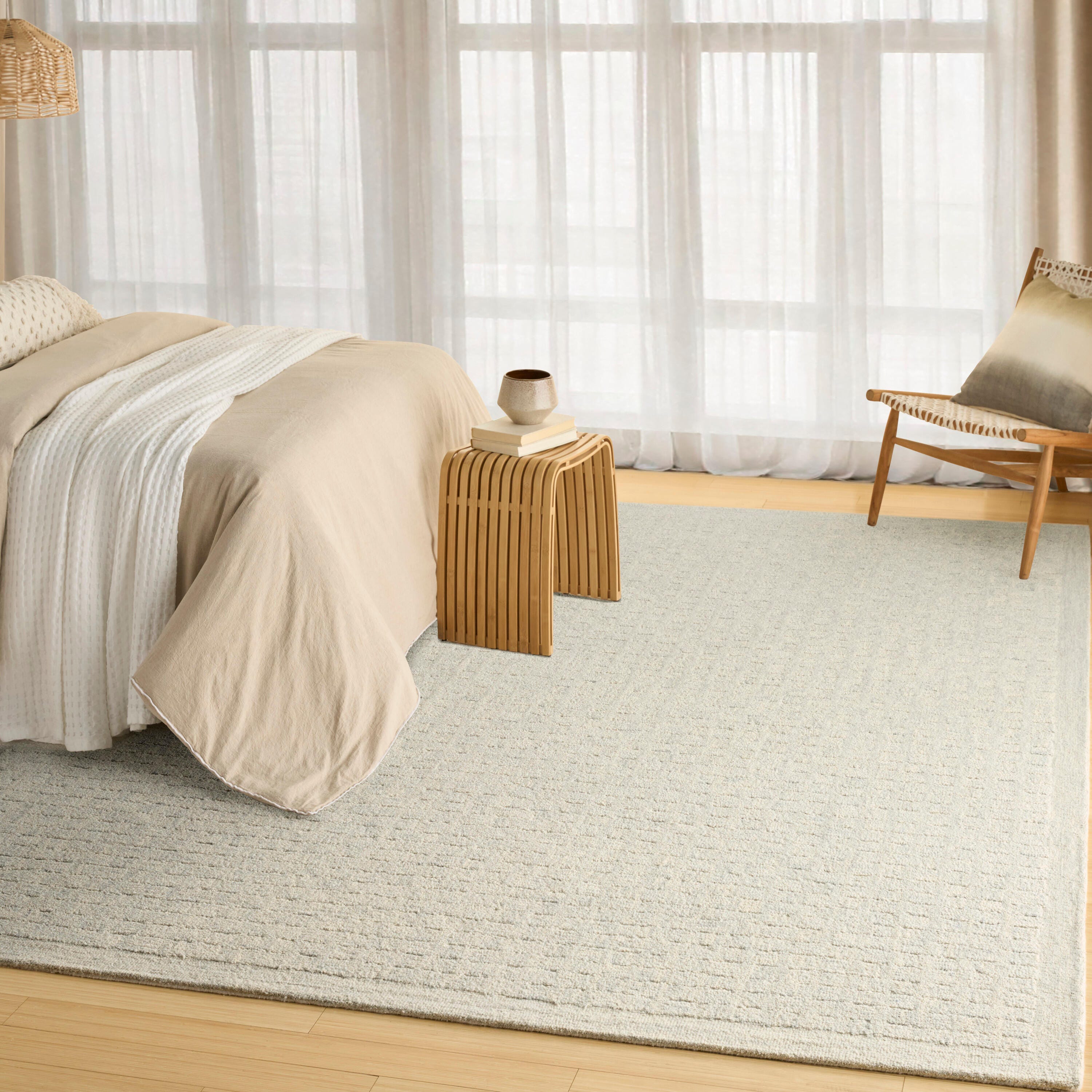 DKNY 7'9" x 9'9" Area Rug, Light Blue, rollover