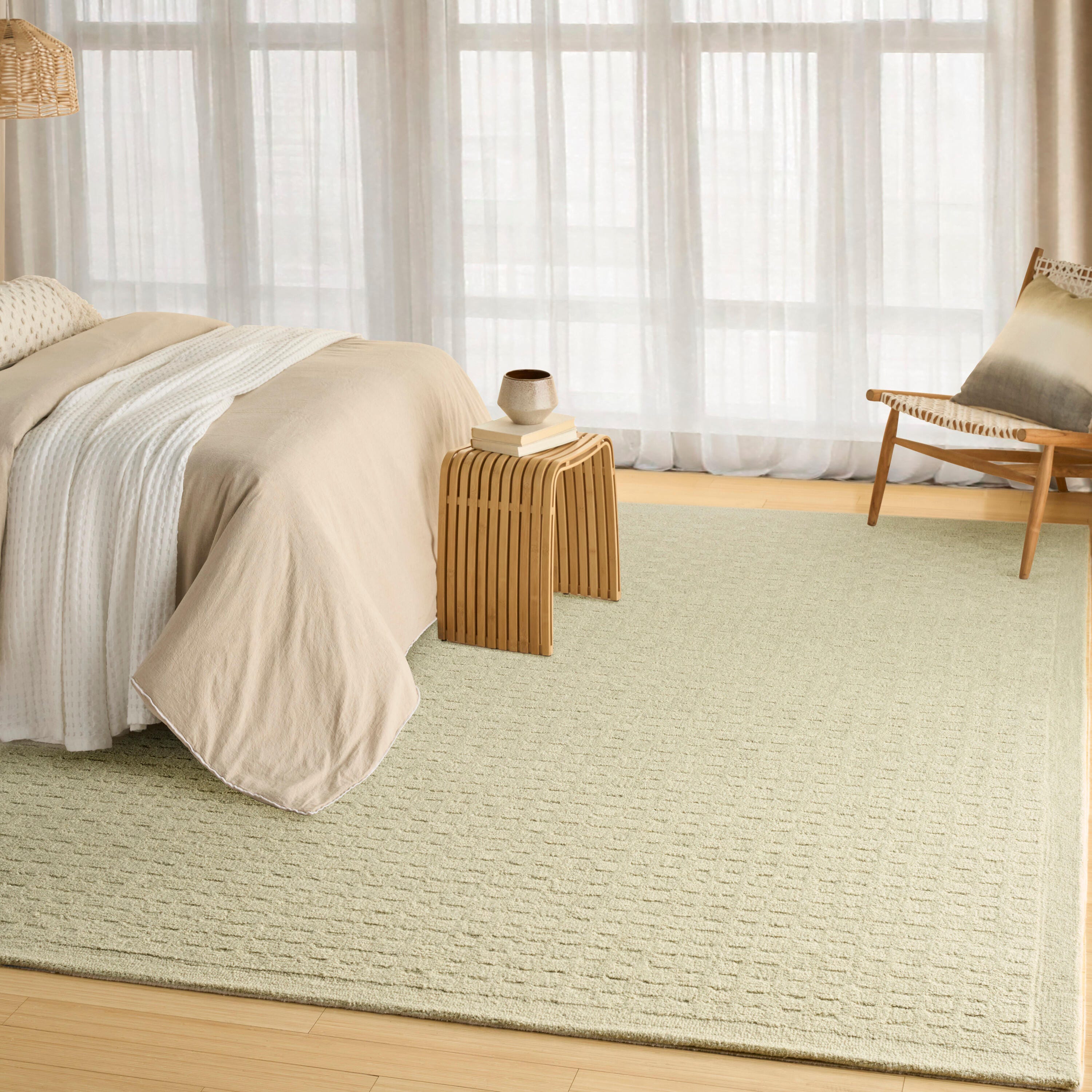 DKNY 7'9" x 9'9" Area Rug, Light Green, rollover