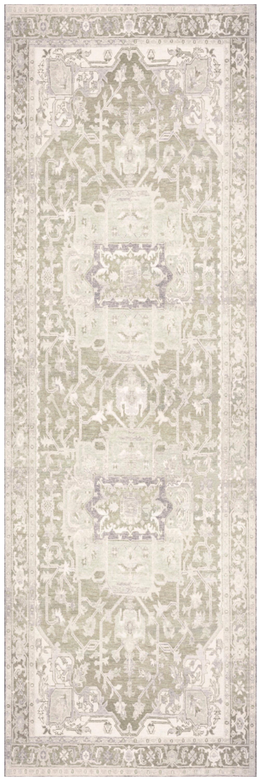 Nourison Home Vintage Washables Persian 2' x 6' Runner Rug, Green, large