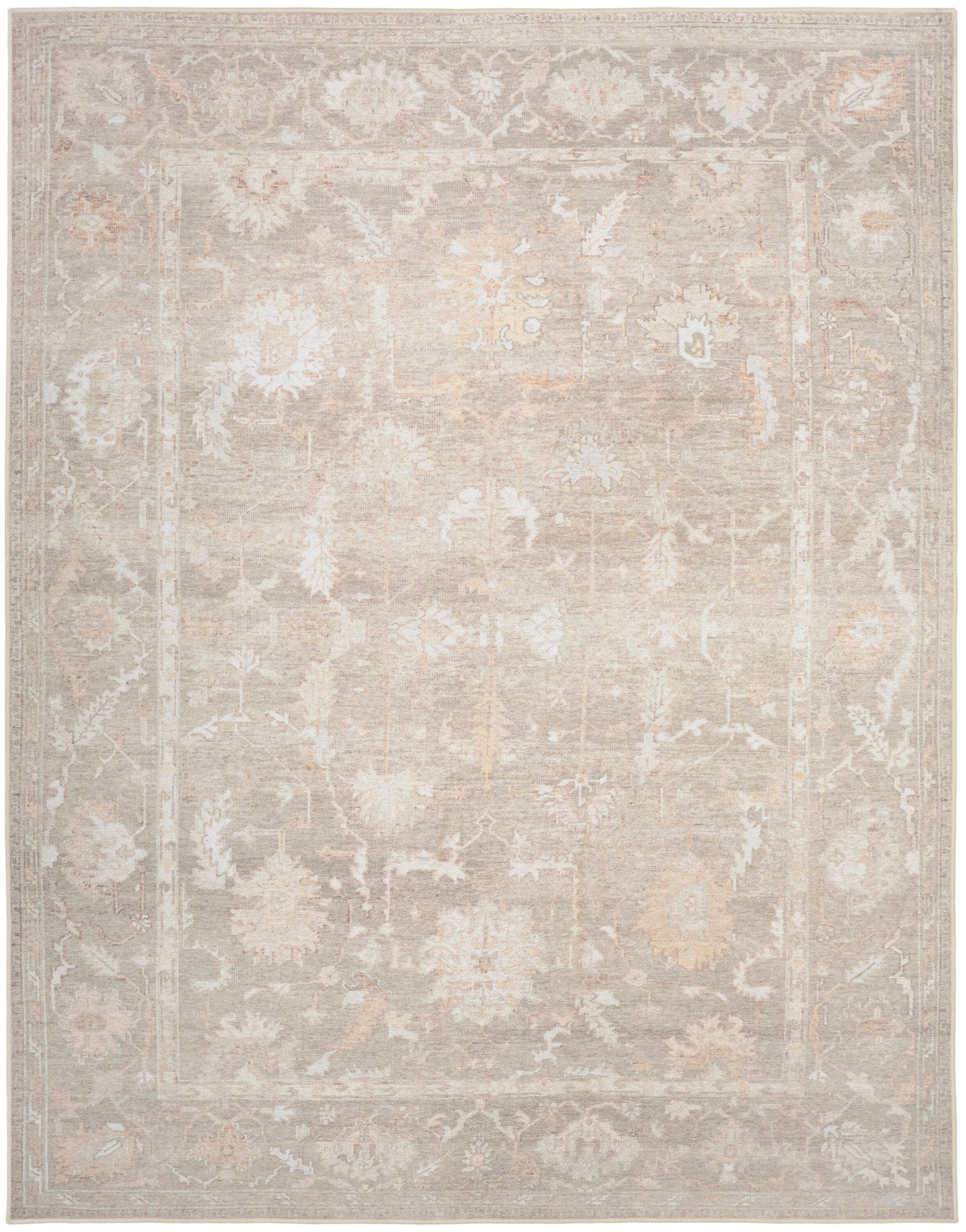 Nourison Home Vintage Washables Flatweave 9'10" x 13'2" Area Rug, Gray, large