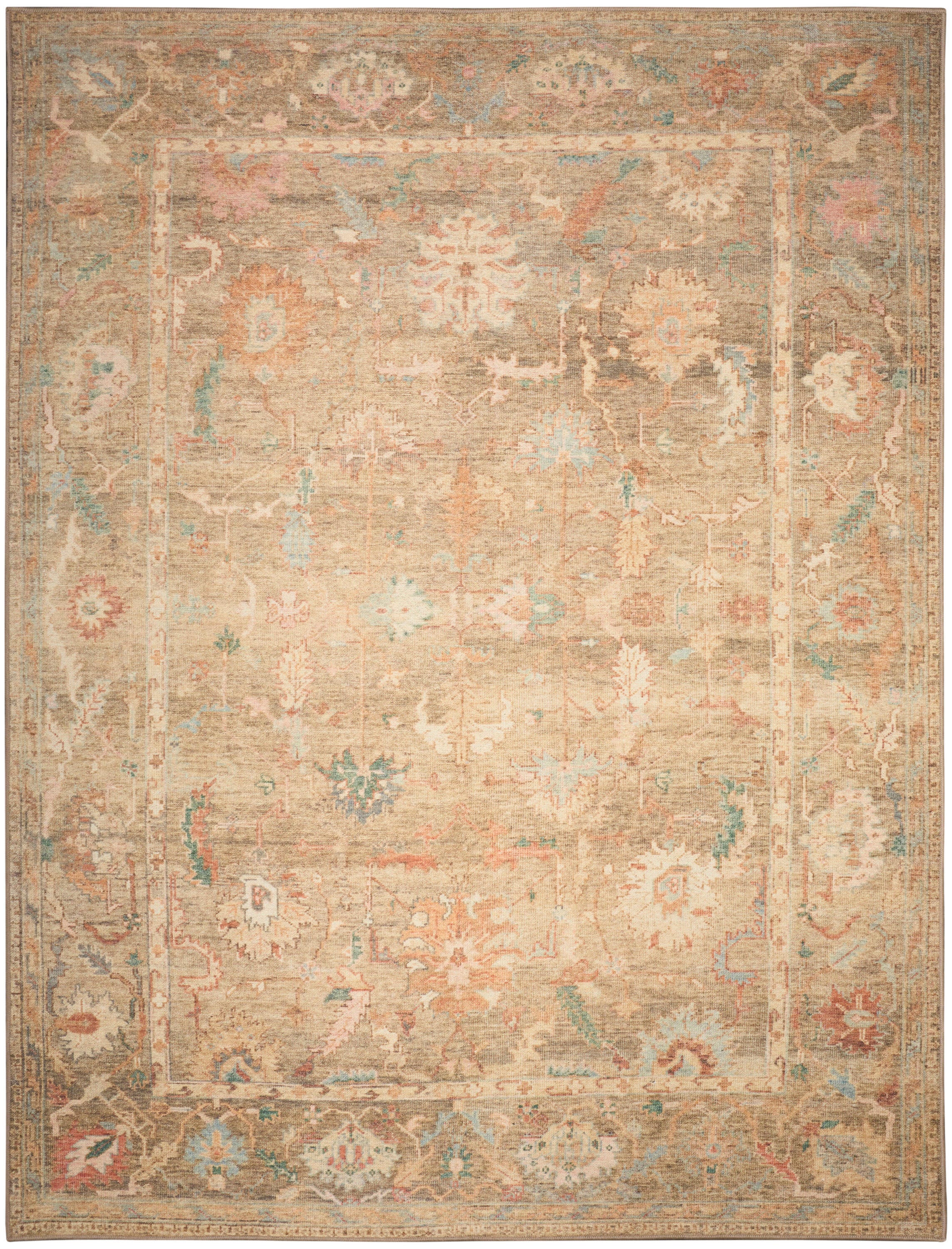 Nourison Home Vintage Washables Flatweave 9'10" x 13'2" Area Rug, Taupe/Multi, large