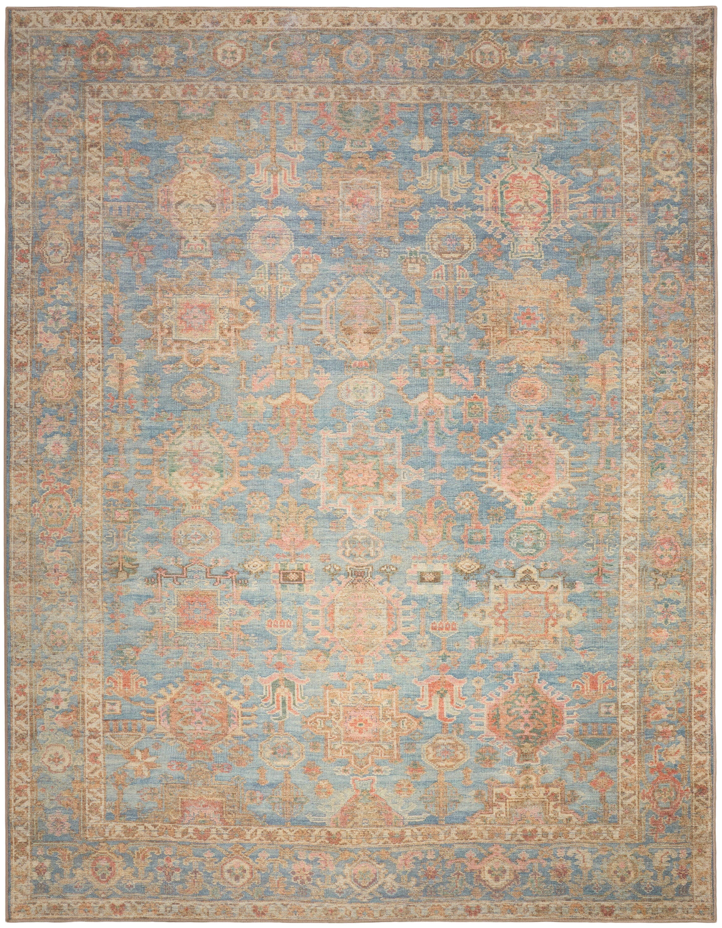 Nourison Home Vintage Washables Medallion 9'10" x 13'2" Area Rug, Navy/Multi, large