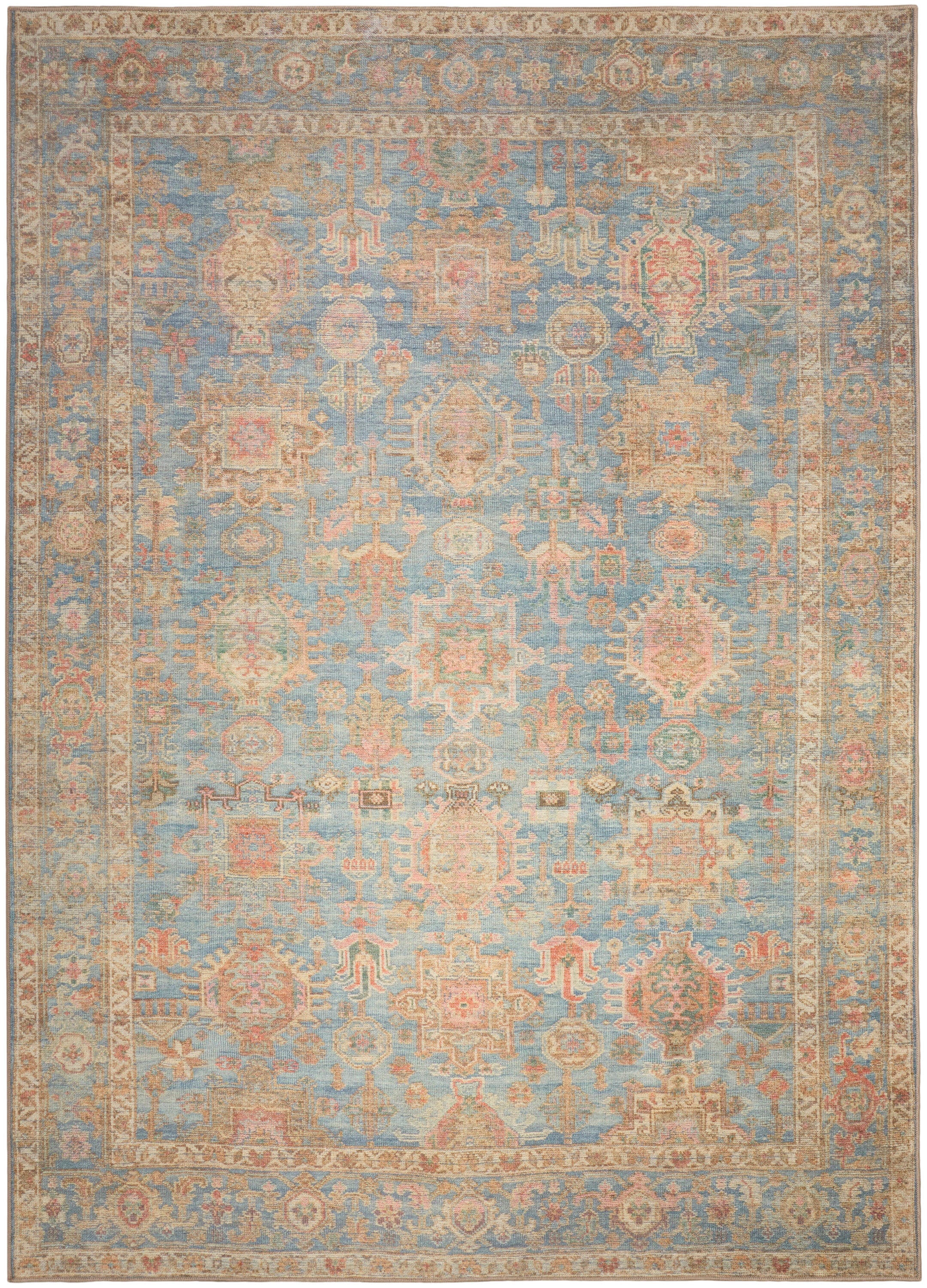 Nourison Home Vintage Washables Medallion 5'3" x 7'3" Area Rug, Navy/Multi, large