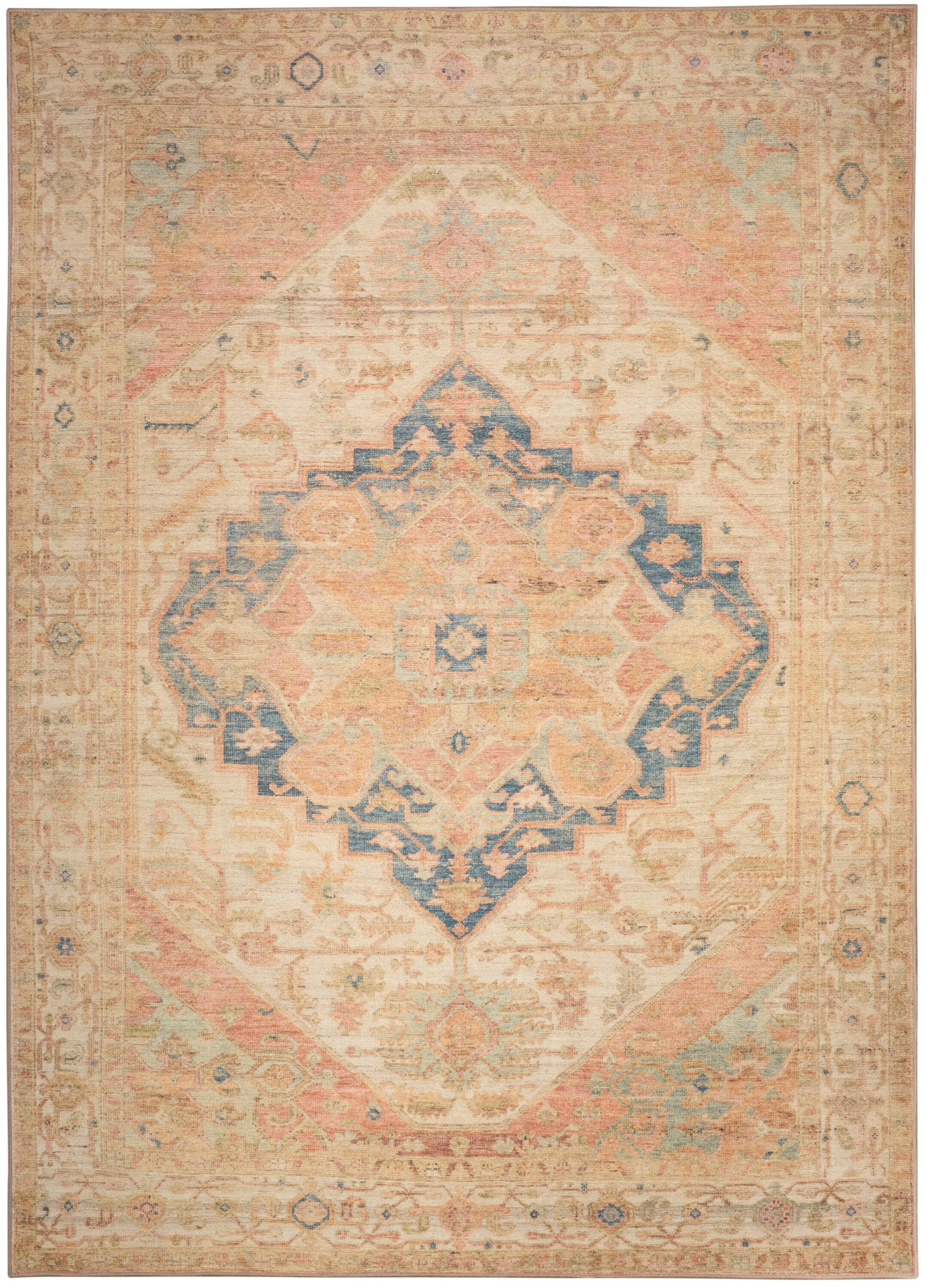 Nourison Home Vintage Washables Stunning 5'3" x 7'3" Area Rug, Multi, large